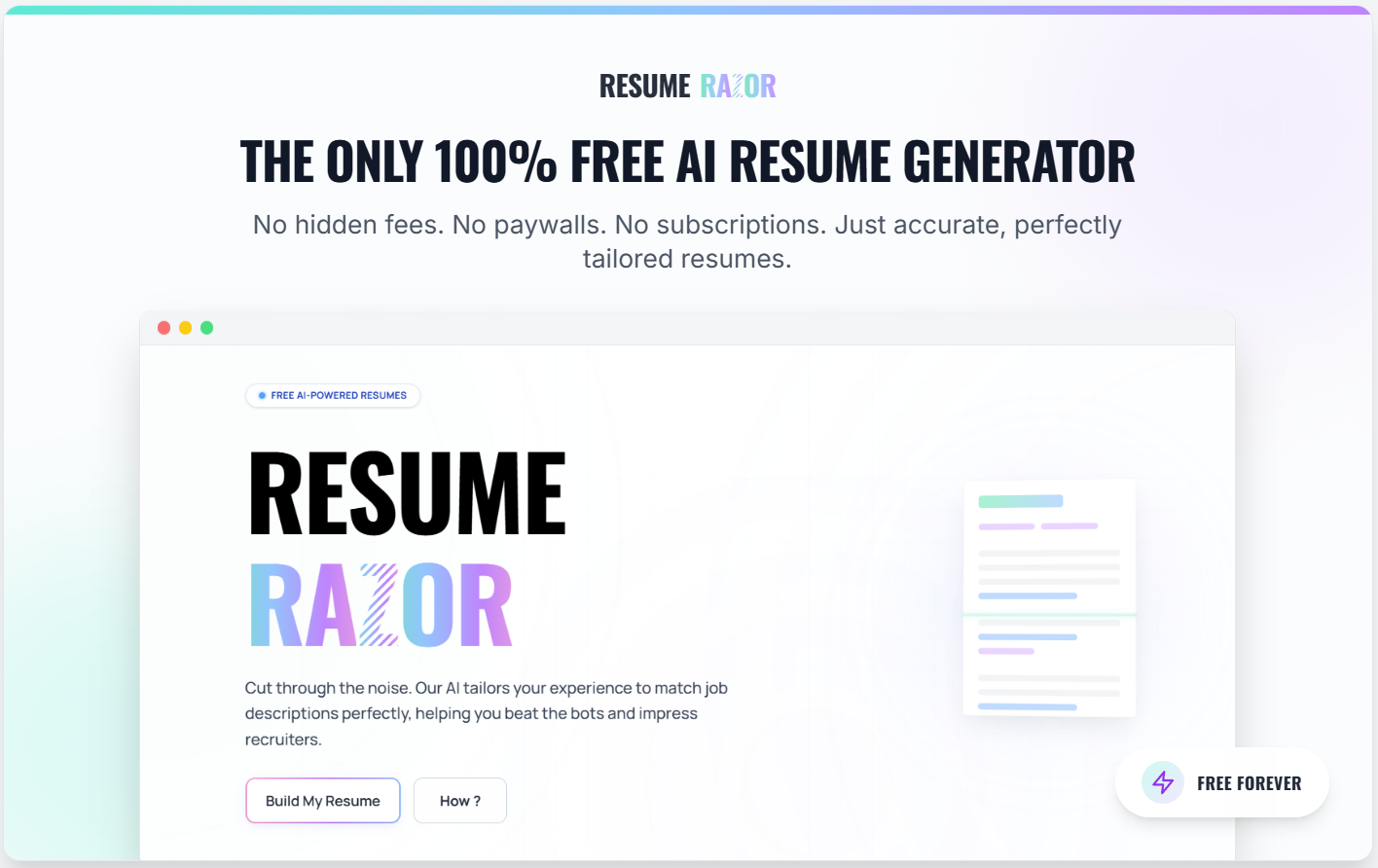 Resume Razor screenshot 1