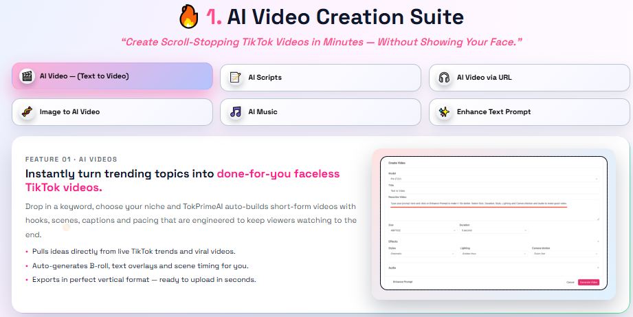 TokPrime AI screenshot 1