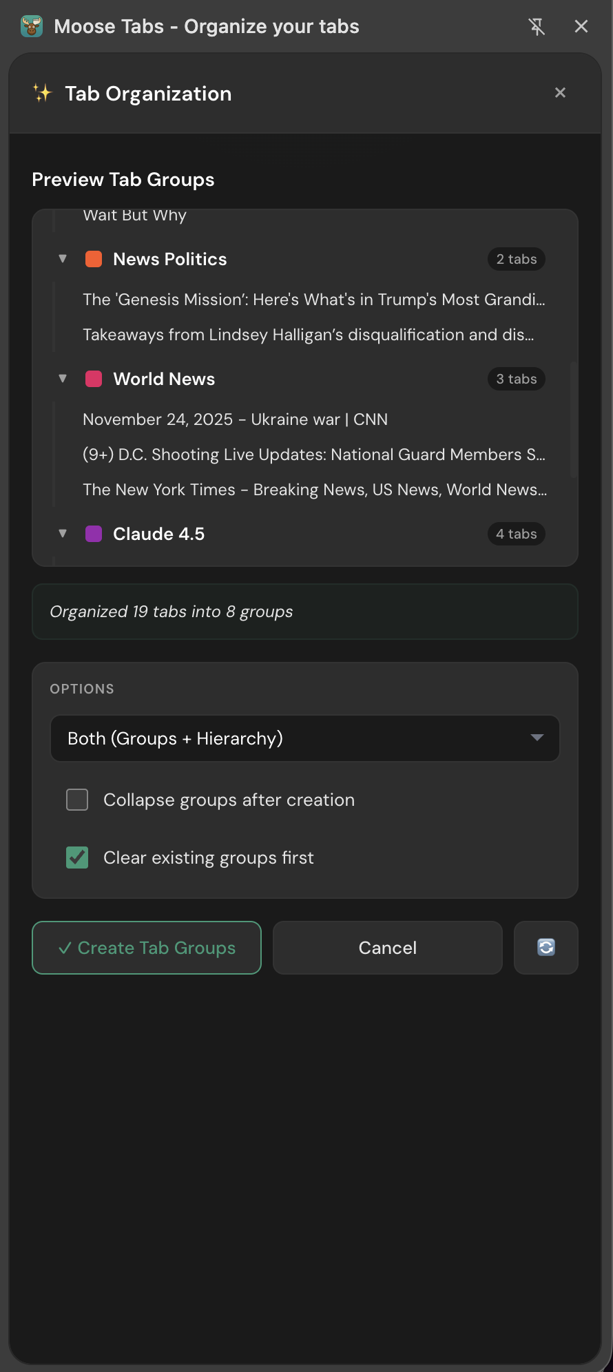 Moose Tabs screenshot 2