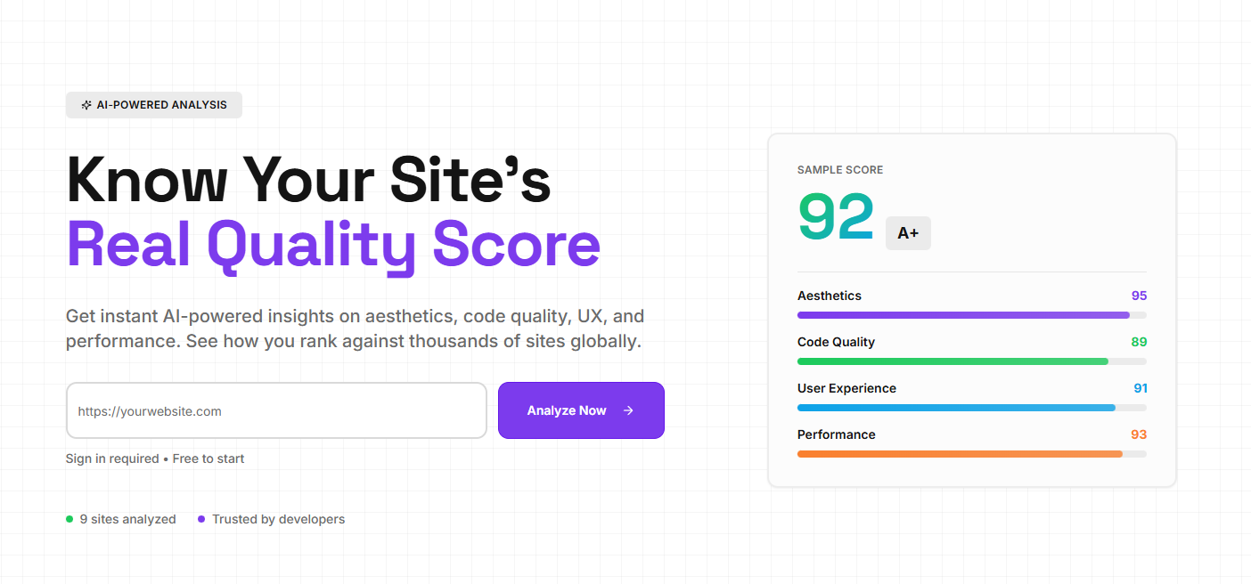 Landing Rater (landingrater.com) screenshot 1