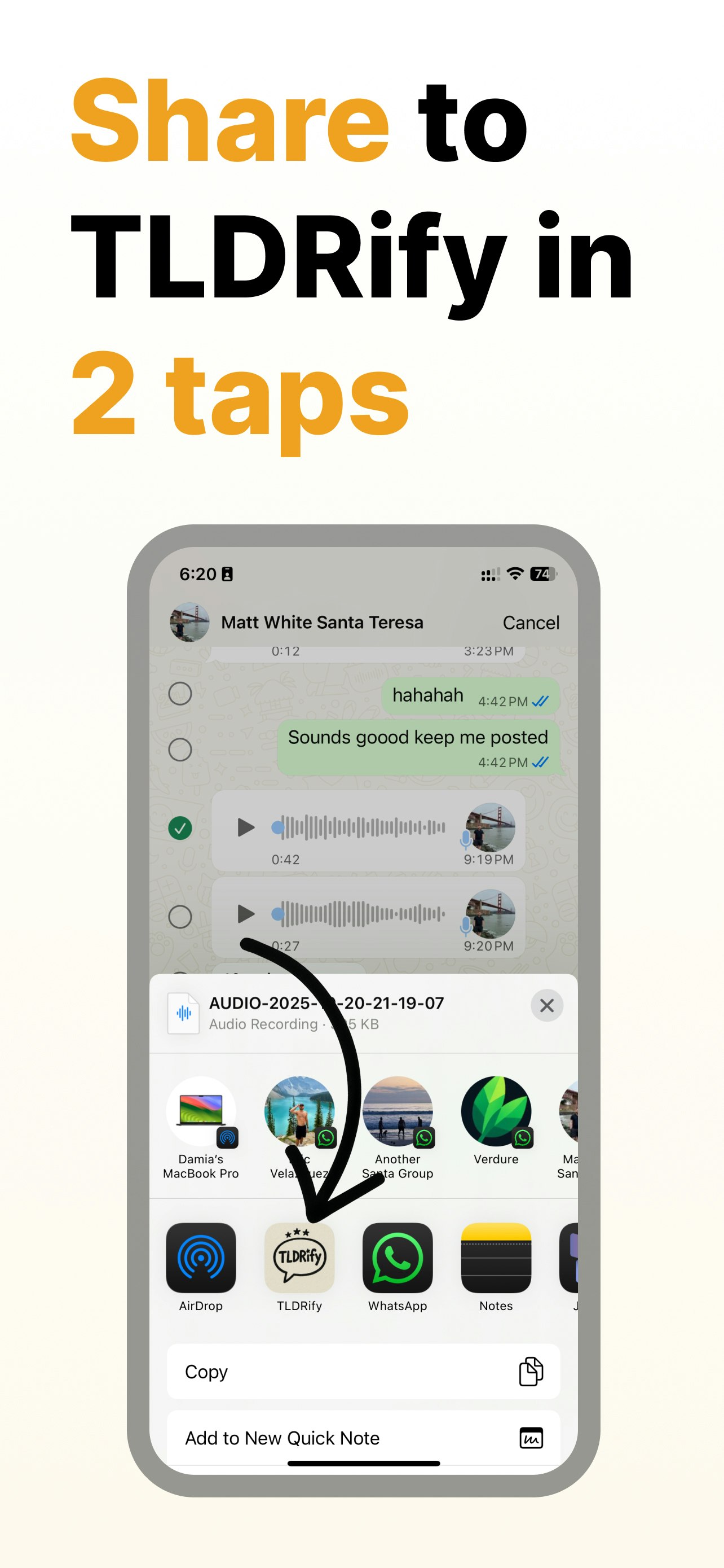 TLDRify: Summarize Voice Notes screenshot 3