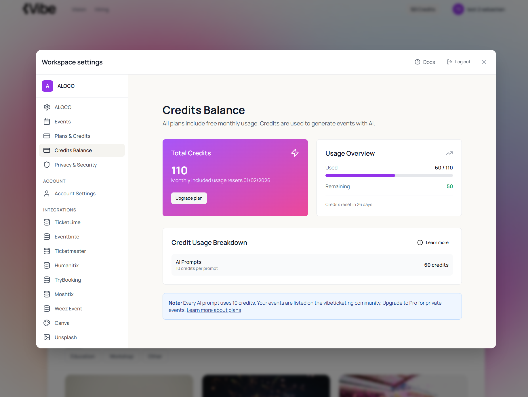 vibeticketing screenshot 2