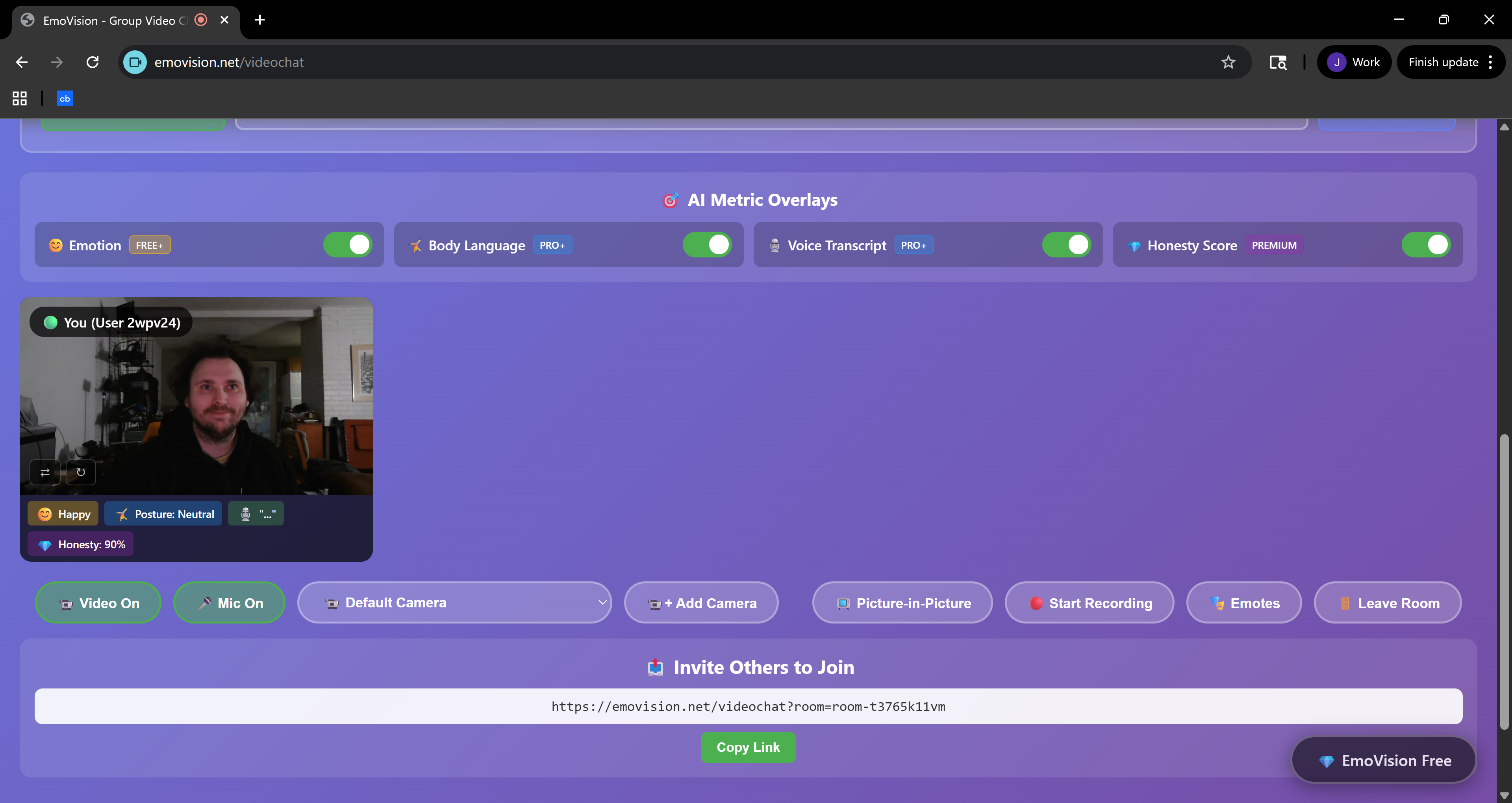 EmoVision screenshot 2