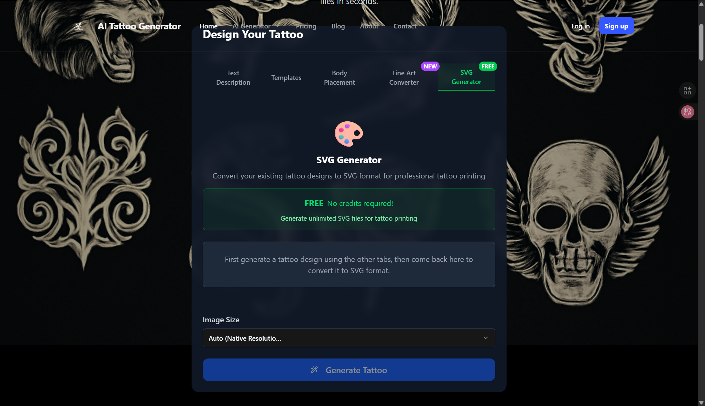 Ai tattoogenerator screenshot 2