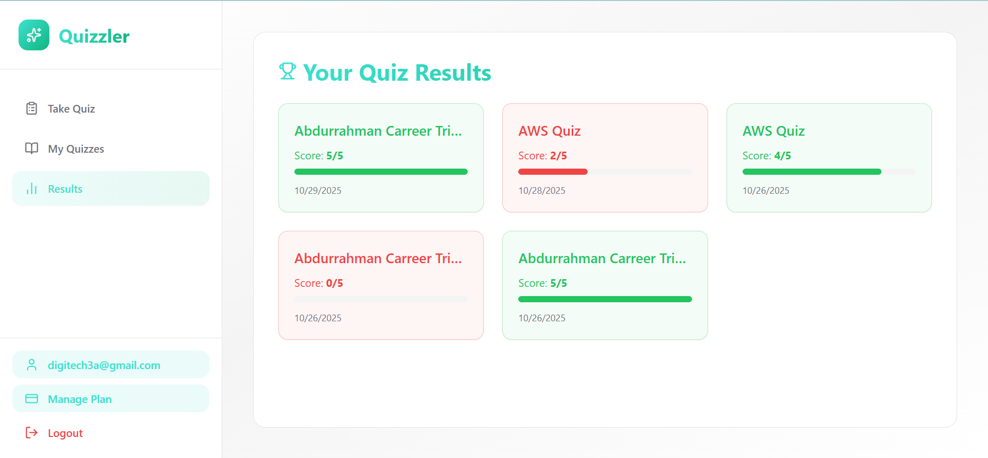 Quizzler screenshot 6