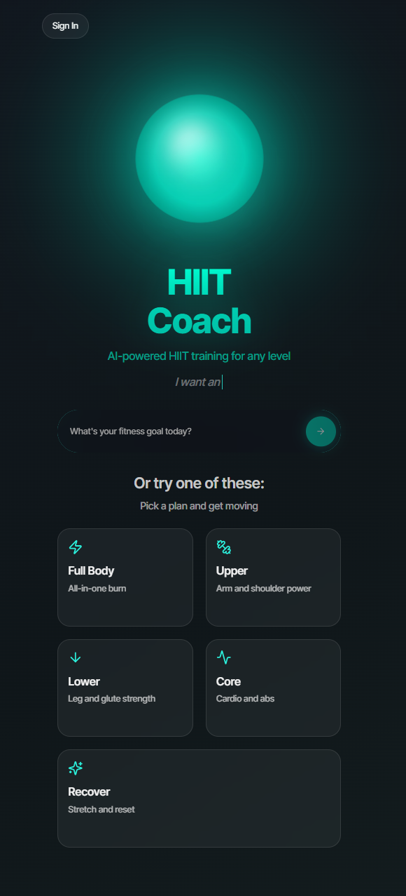 AI HIIT Coach screenshot 1