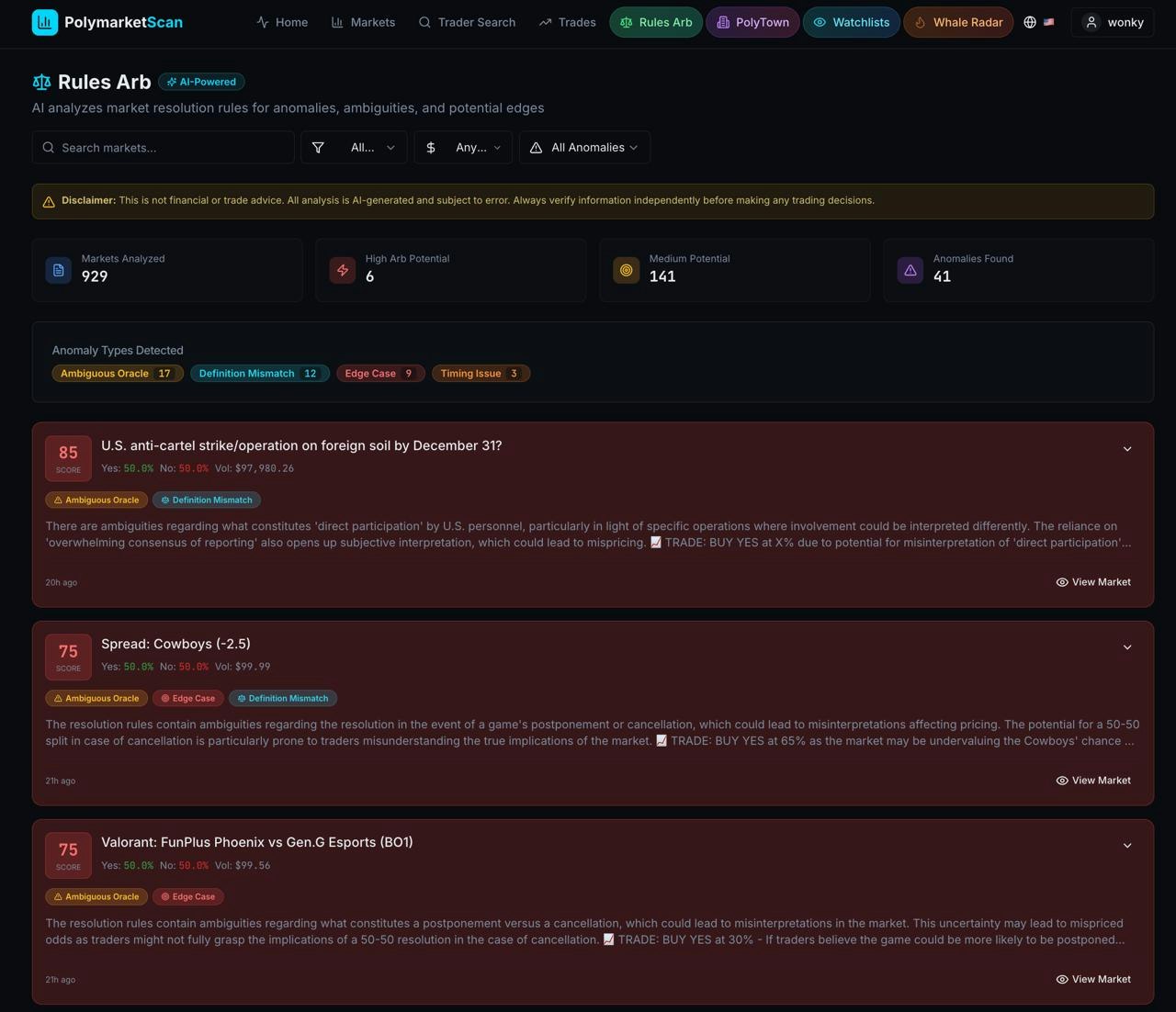 PolymarketScan screenshot 6