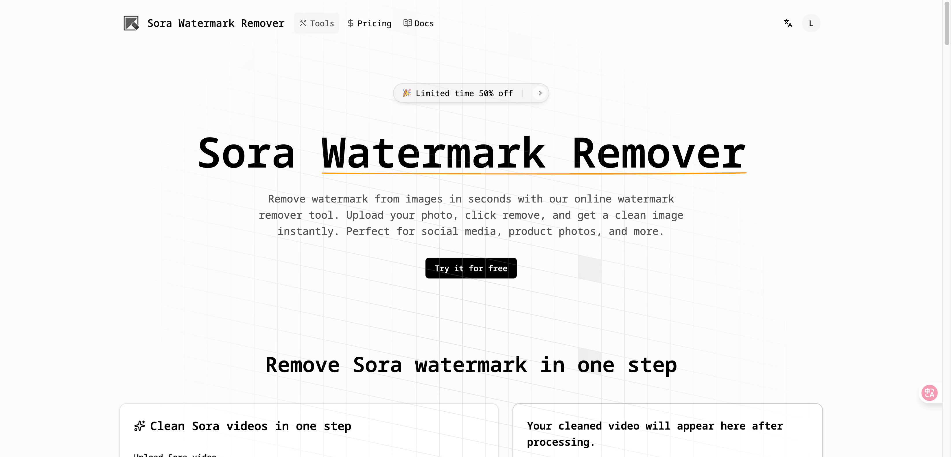 Sora Watermark Remover screenshot 1