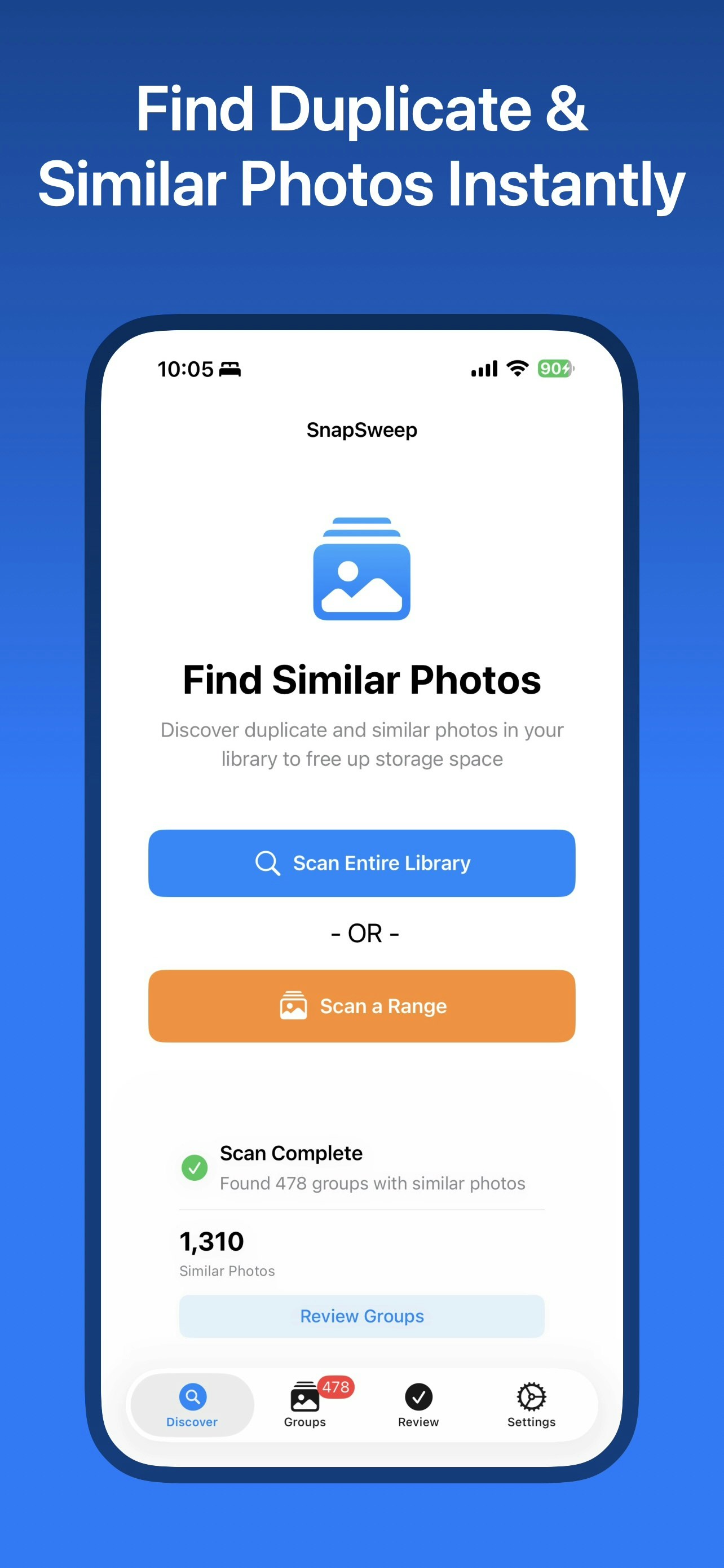 Similars: clean your photo library screenshot 2
