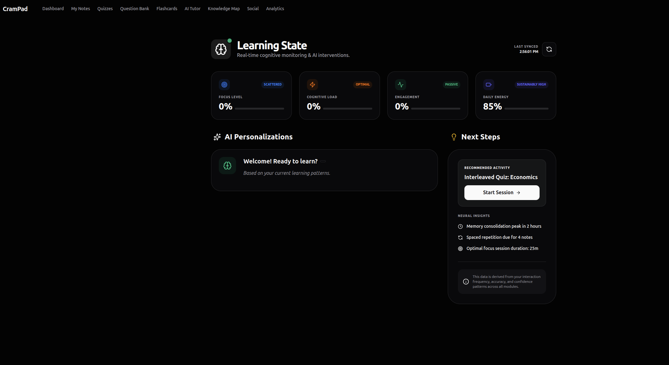 CramPad screenshot 1