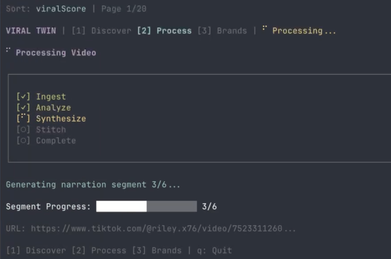 Viral Twin CLI screenshot 1