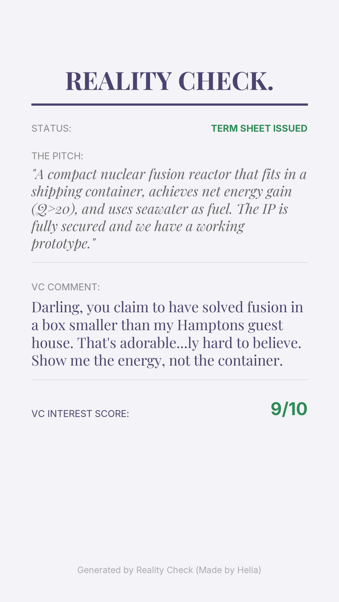 Reality Check. screenshot 2