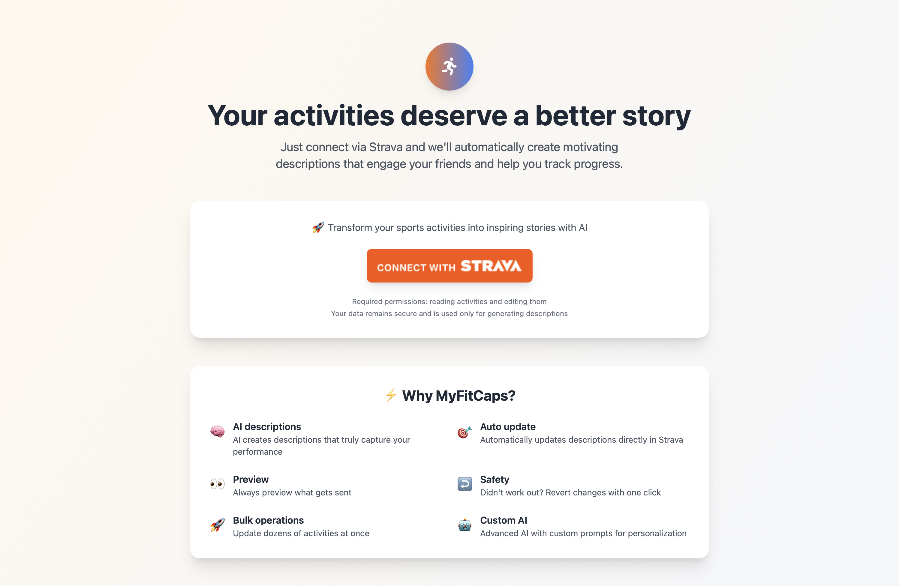 myfitcaps.com - AI description generator screenshot 1