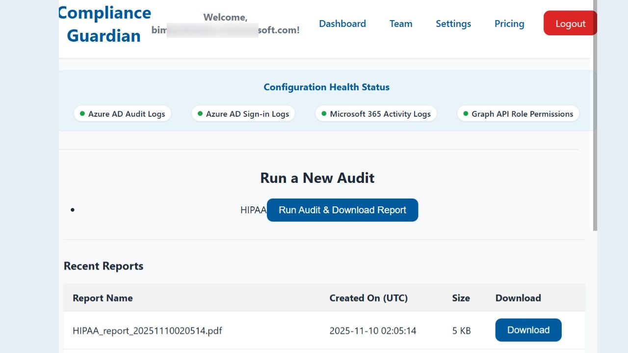 Compliance Guardian screenshot 2