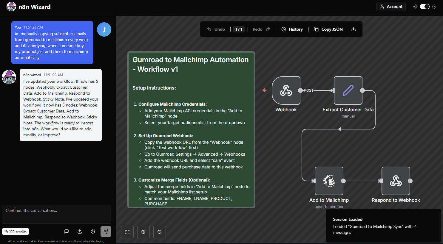 n8n Wizard - vibe code your workflows screenshot 3