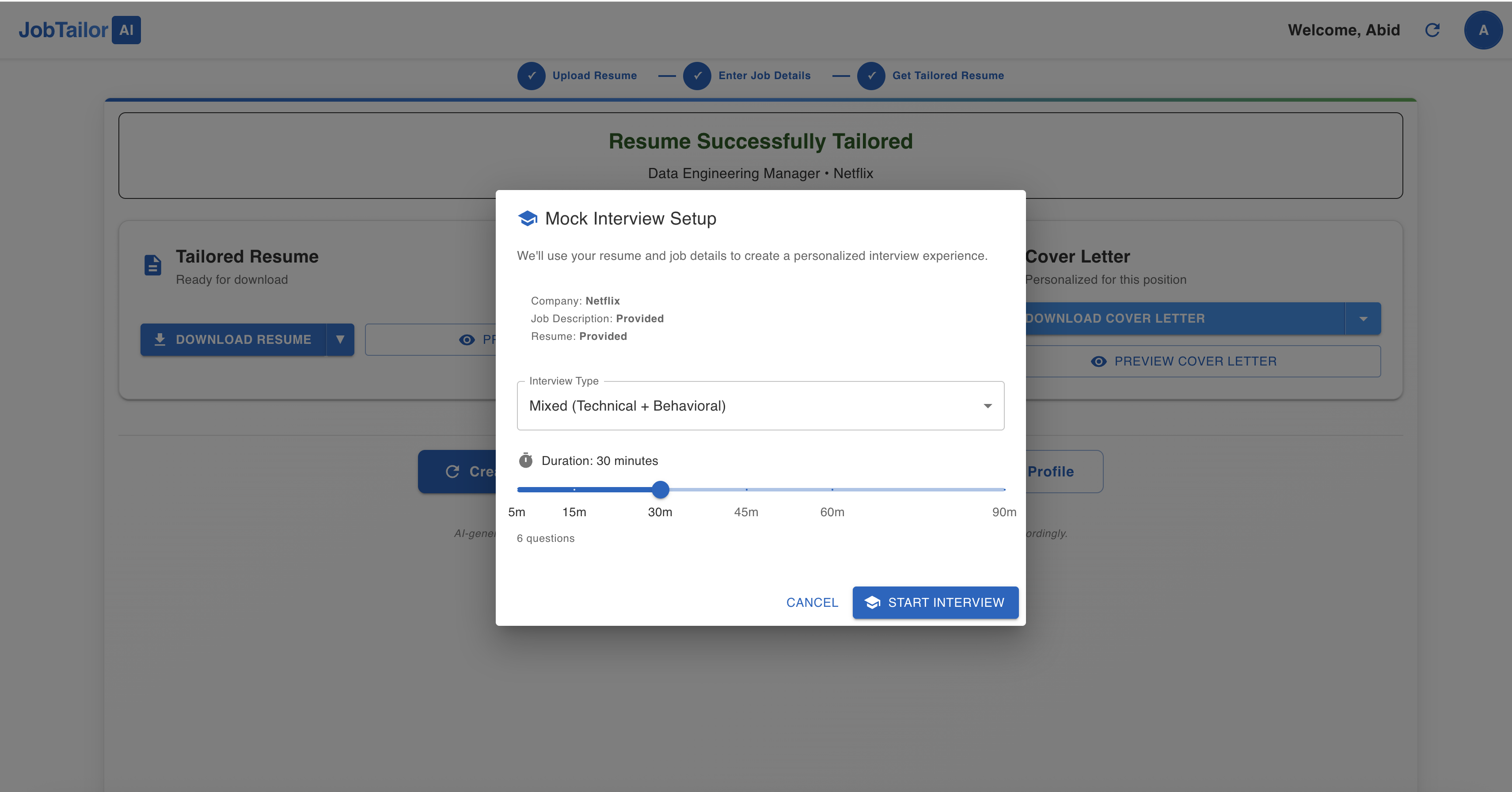 JobTailorAI screenshot 2