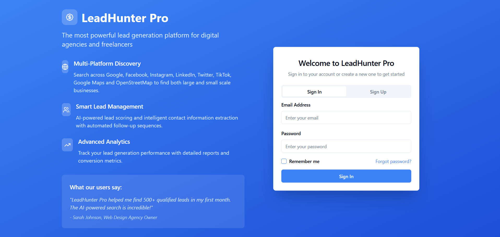 LeadHunter Pro screenshot 2
