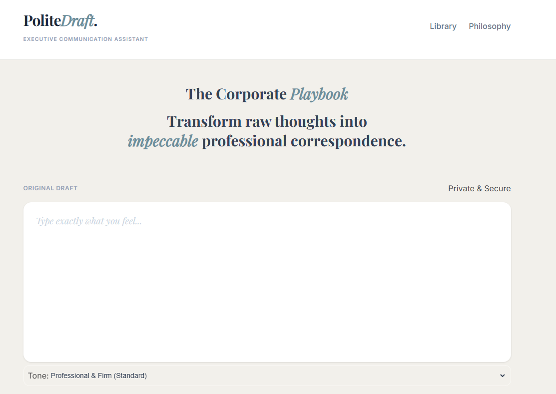 PoliteDraft screenshot 1