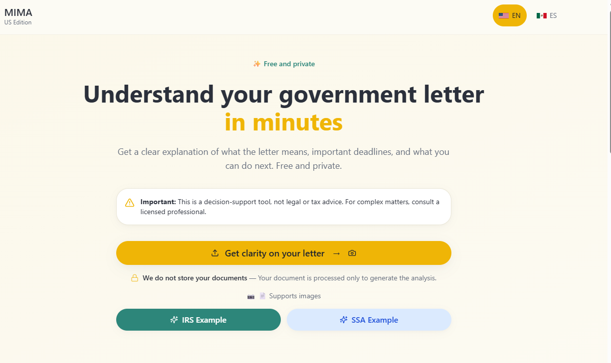 Mima: Government letters, explained screenshot 1