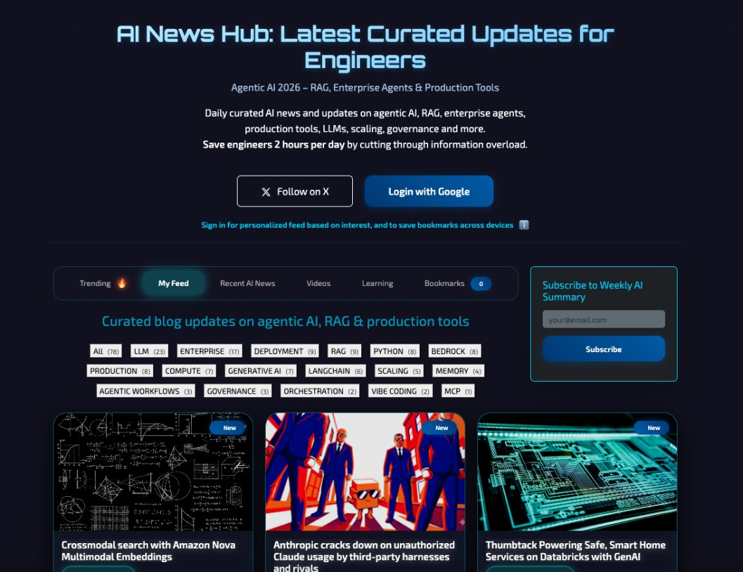 AI News Hub screenshot 1
