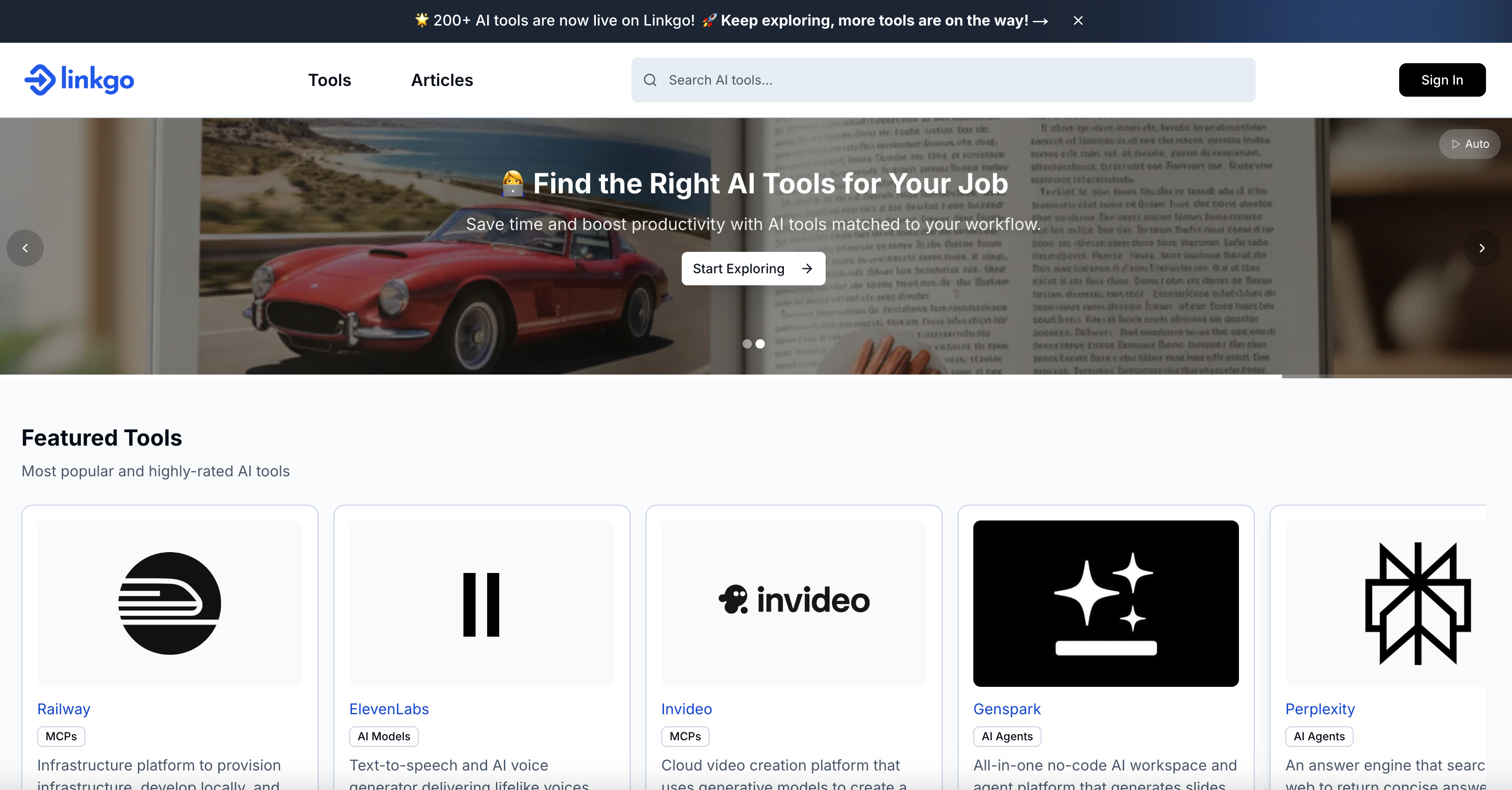 linkgo.dev - Your AI Tools Discovery Hub screenshot 2