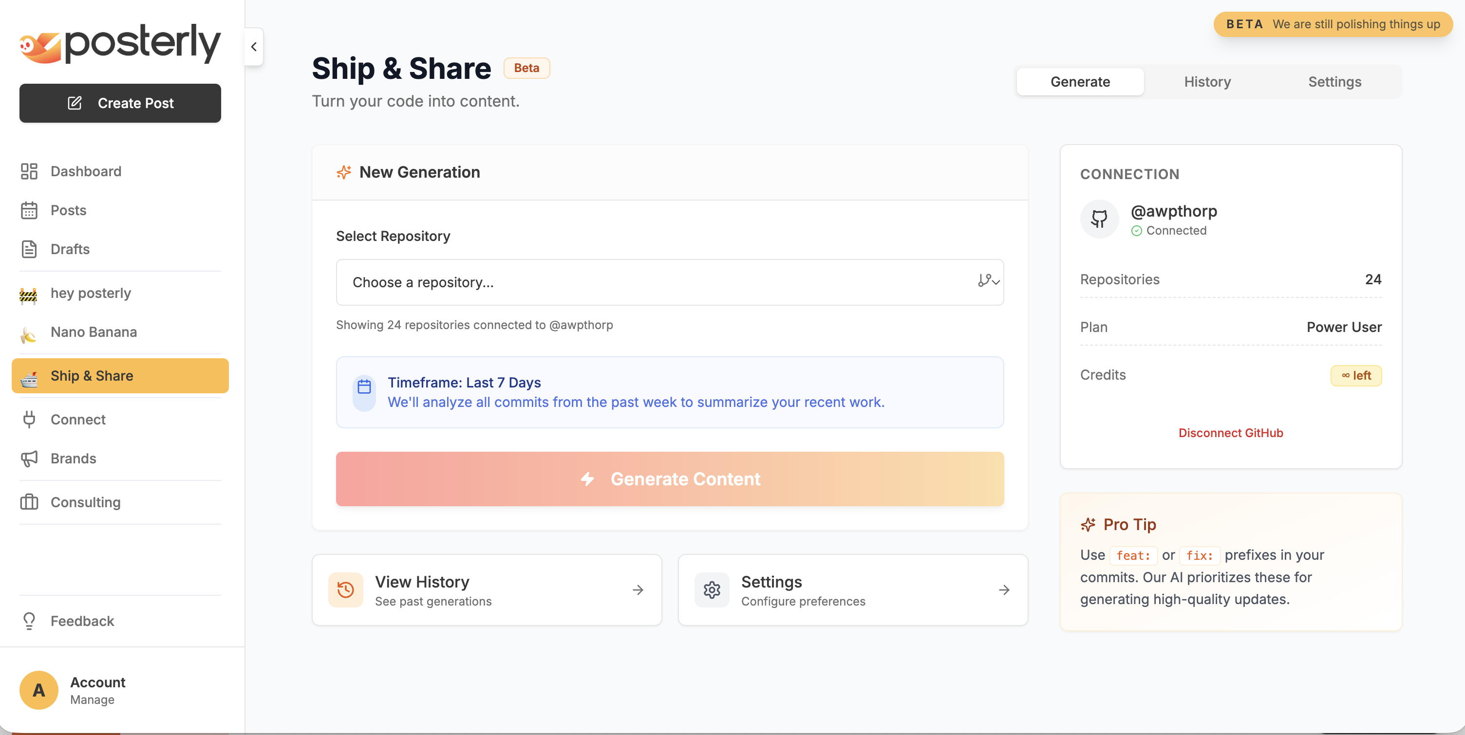 Posterly - AI-Powered Social Media Tool screenshot 4
