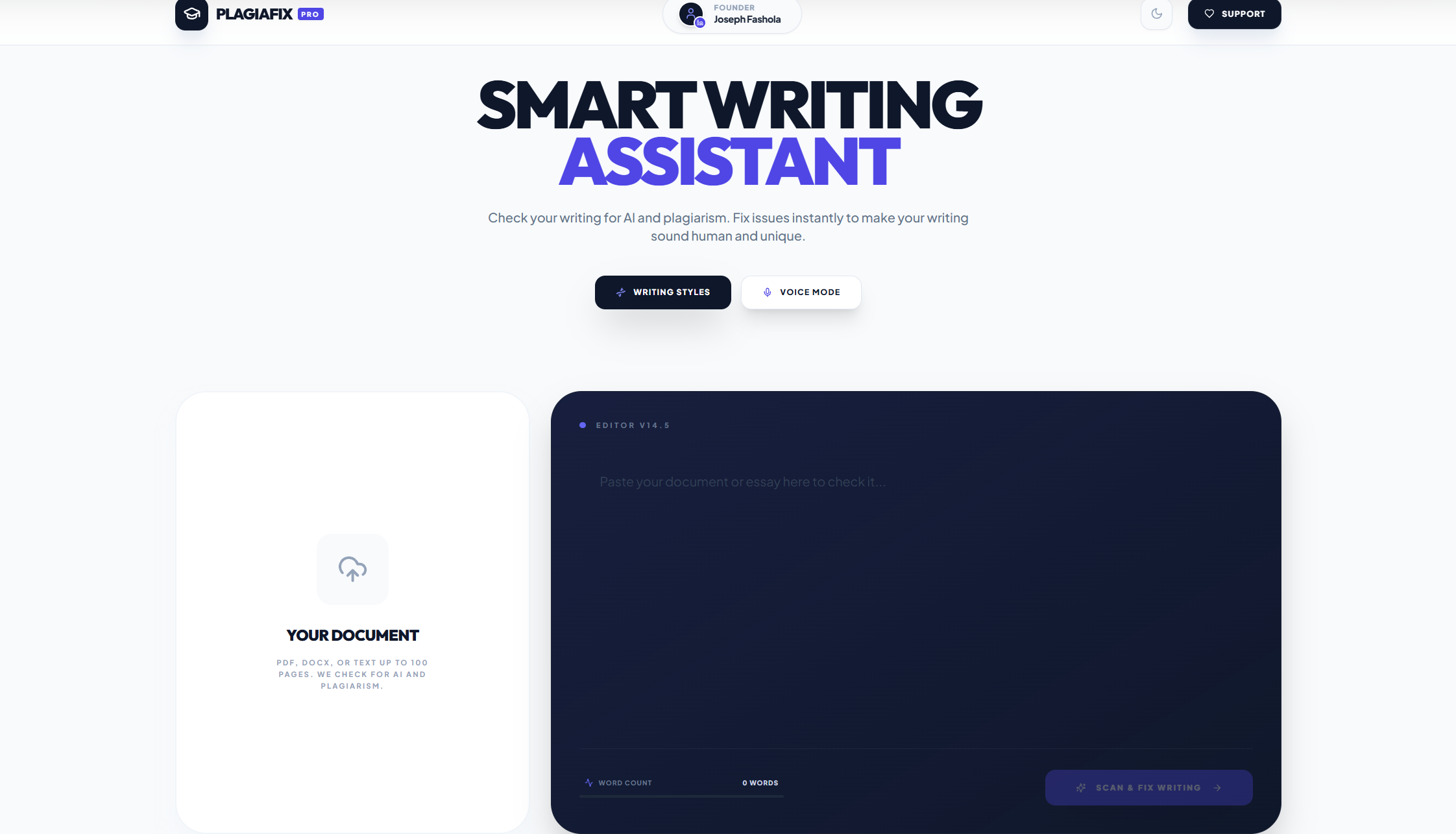 PlagiaFix AI screenshot 1