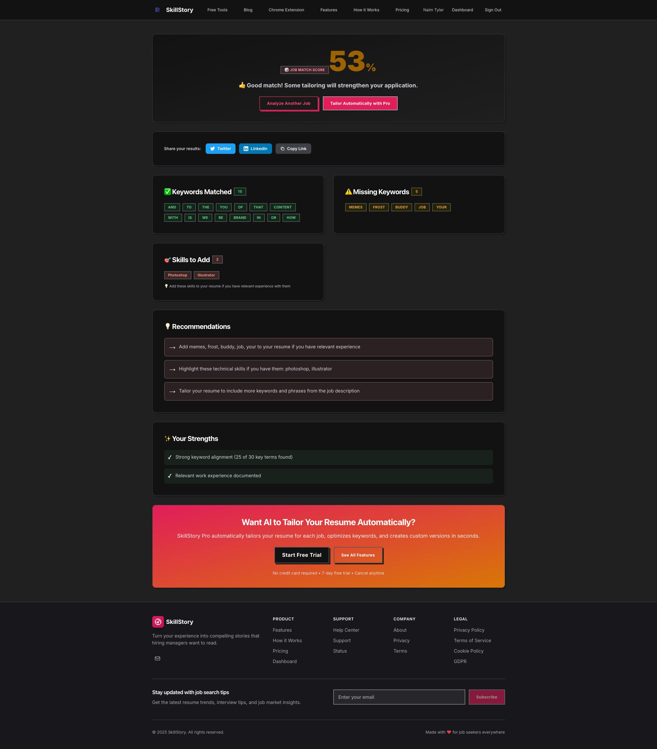 SkillStory - Job Hunter & Resume Builder screenshot 5