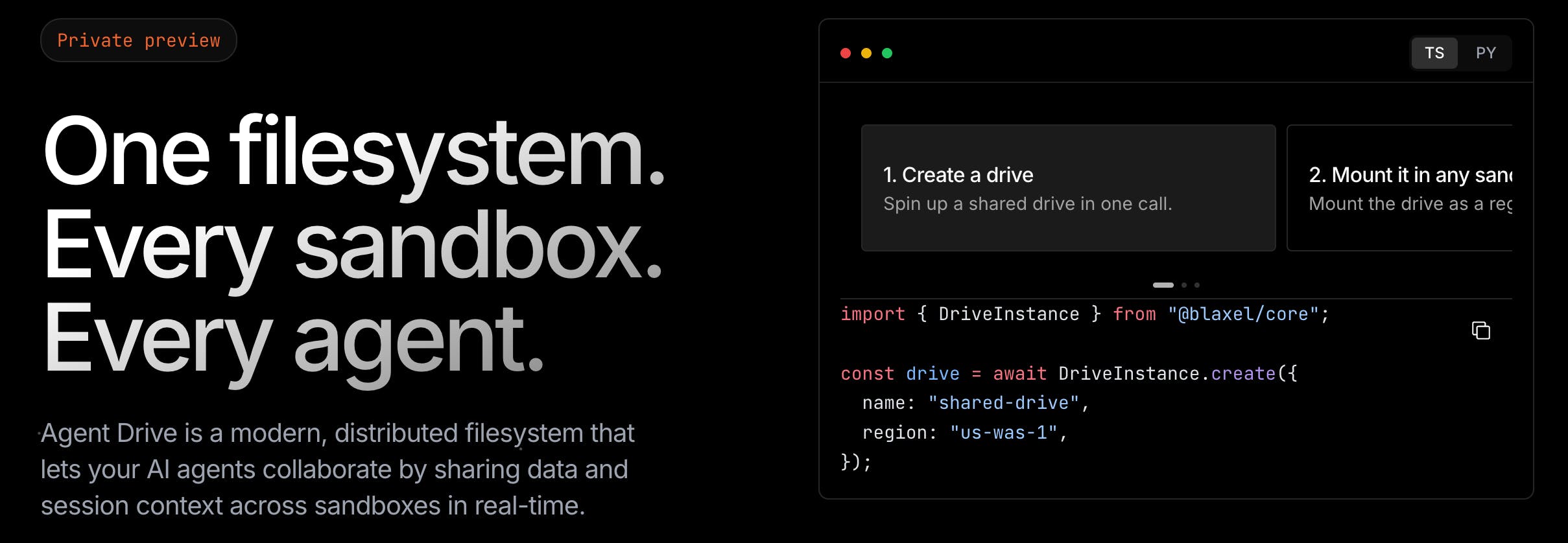 Blaxel Agent Drive screenshot