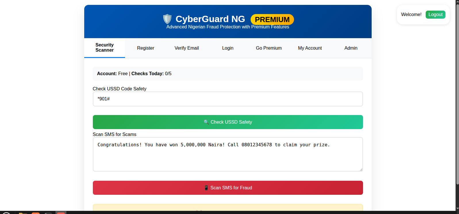 CyberGuard NG screenshot 1