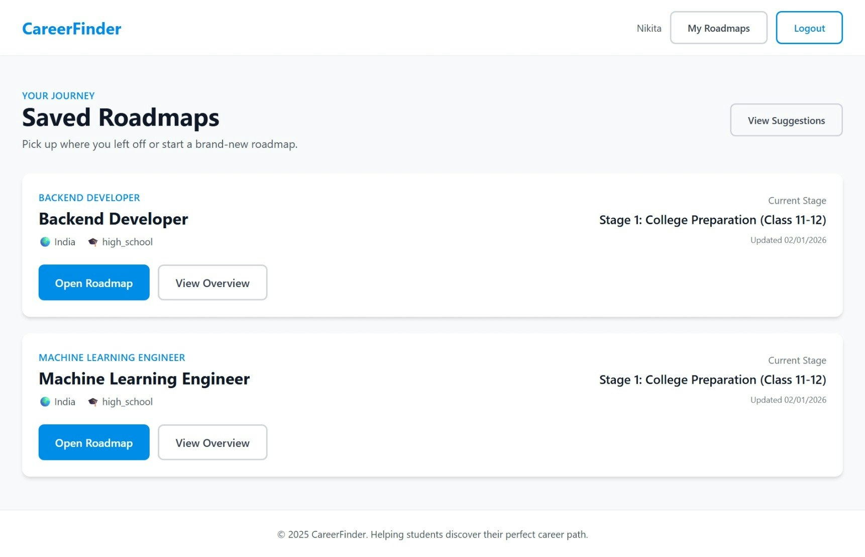 Careerfinder – AI Career Roadmap screenshot 6