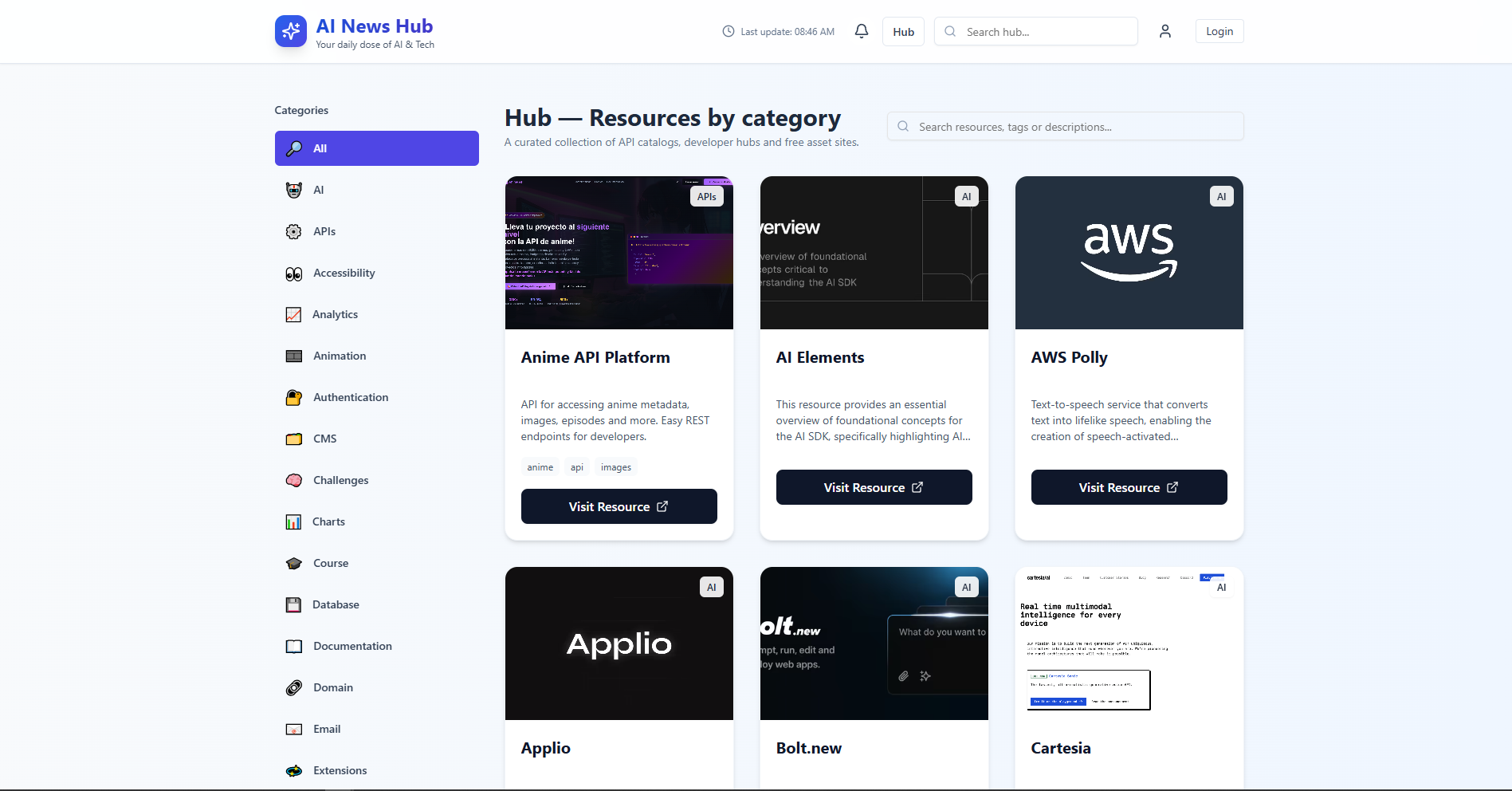 AI NEWS HUB screenshot 1