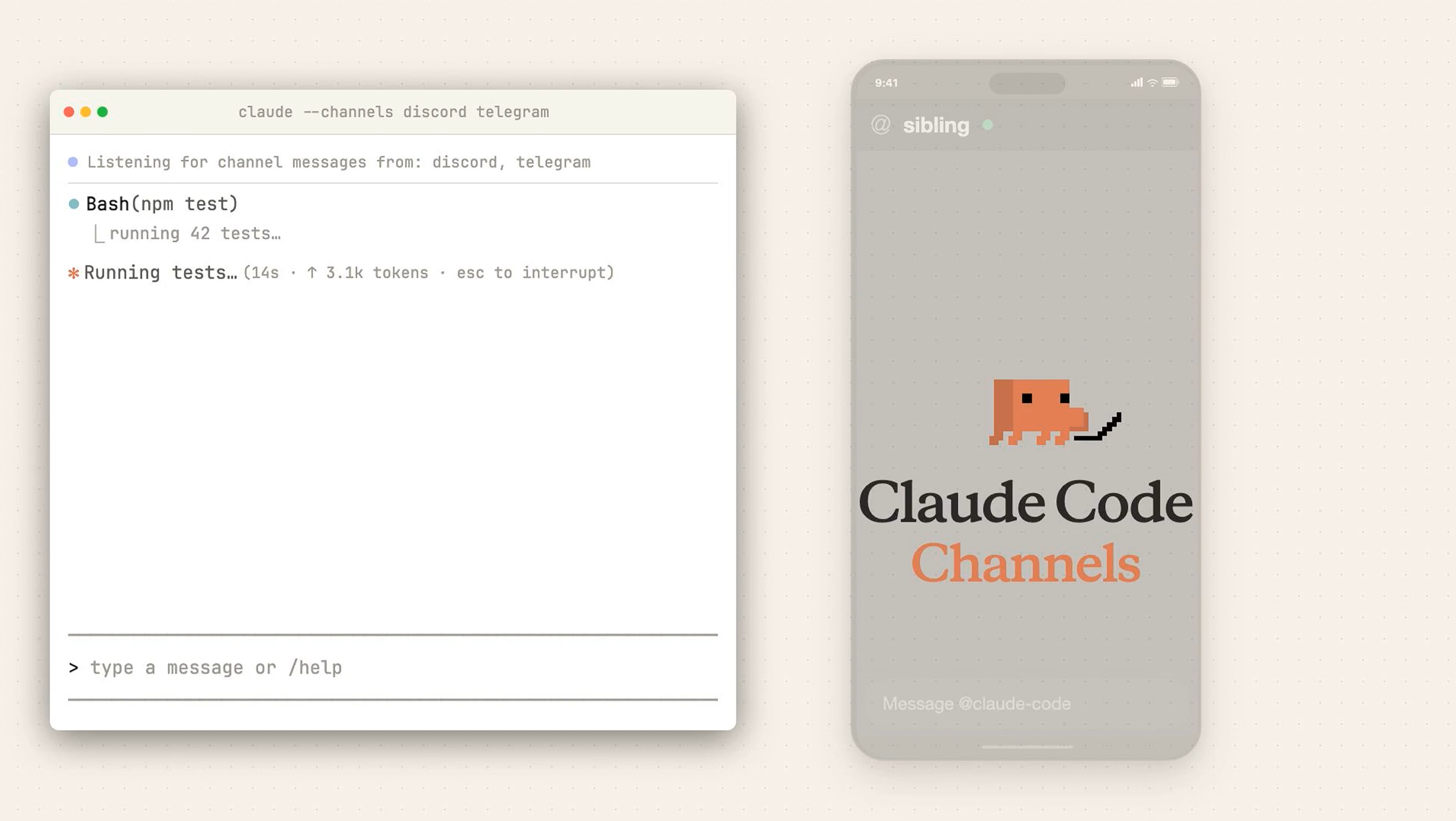 Claude Code Channels screenshot 1