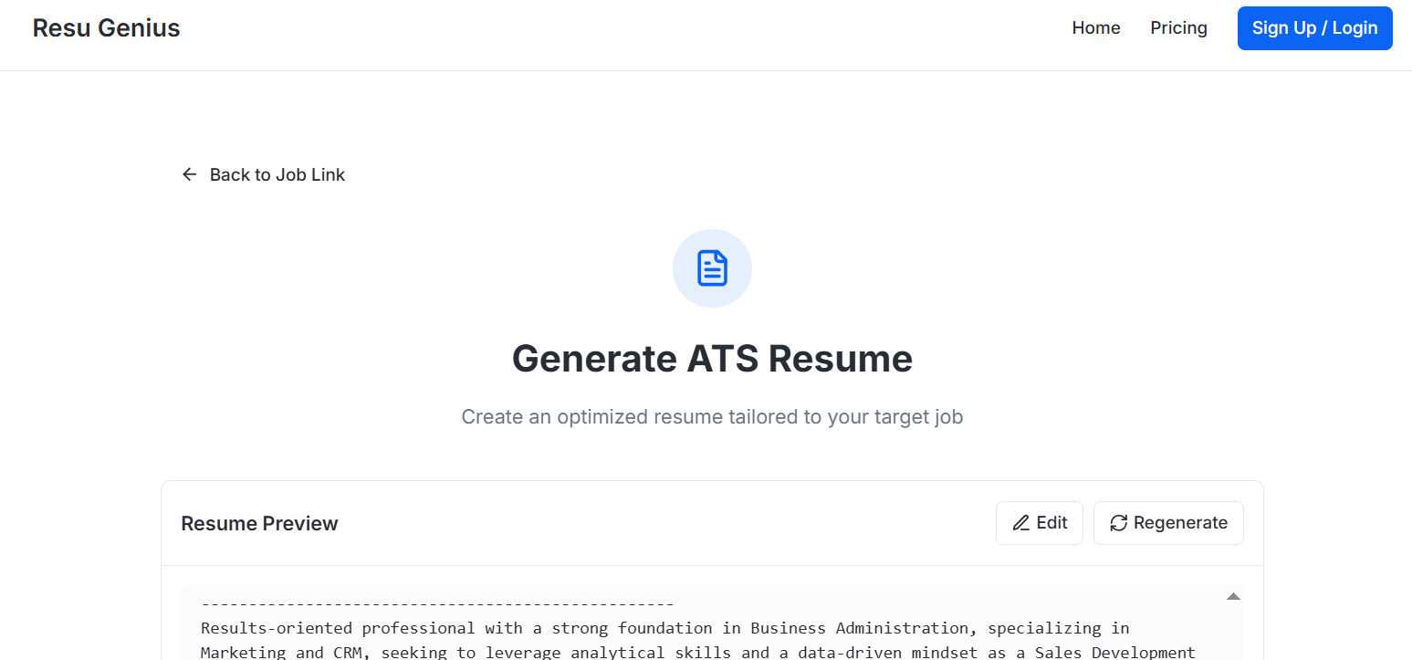 Resu Genius screenshot 10