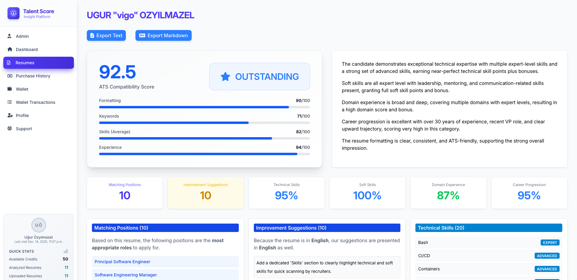 Talent Score screenshot 3