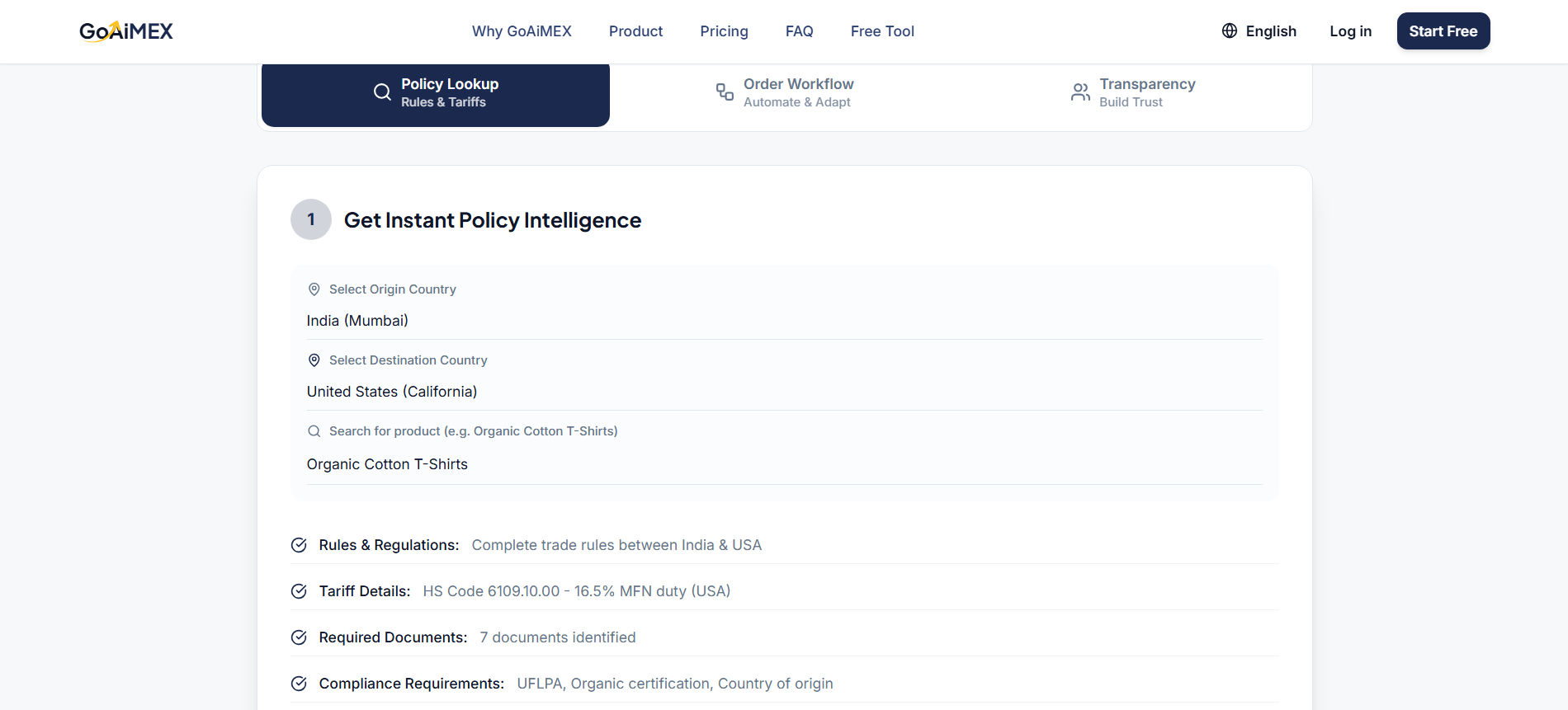 GoAiMEX: AI-Powered Export Compliance screenshot 2
