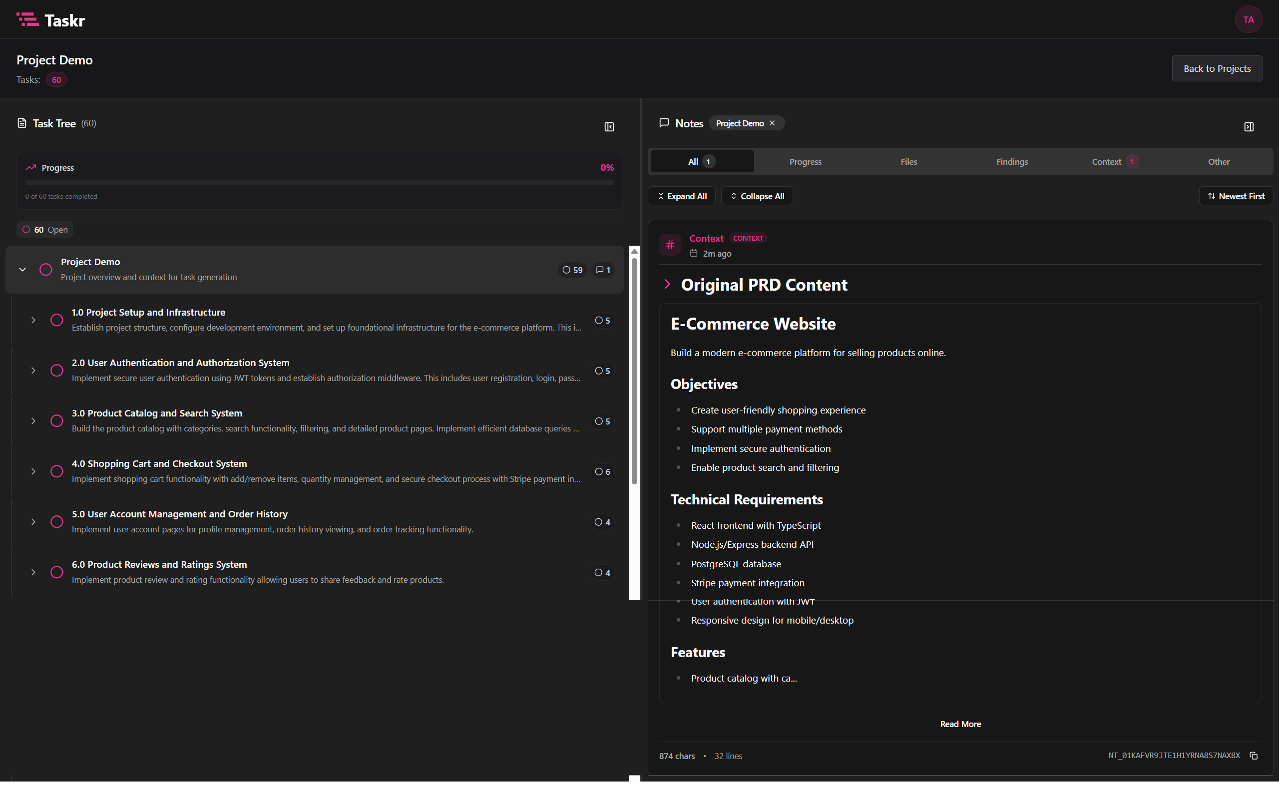 Taskr screenshot 2