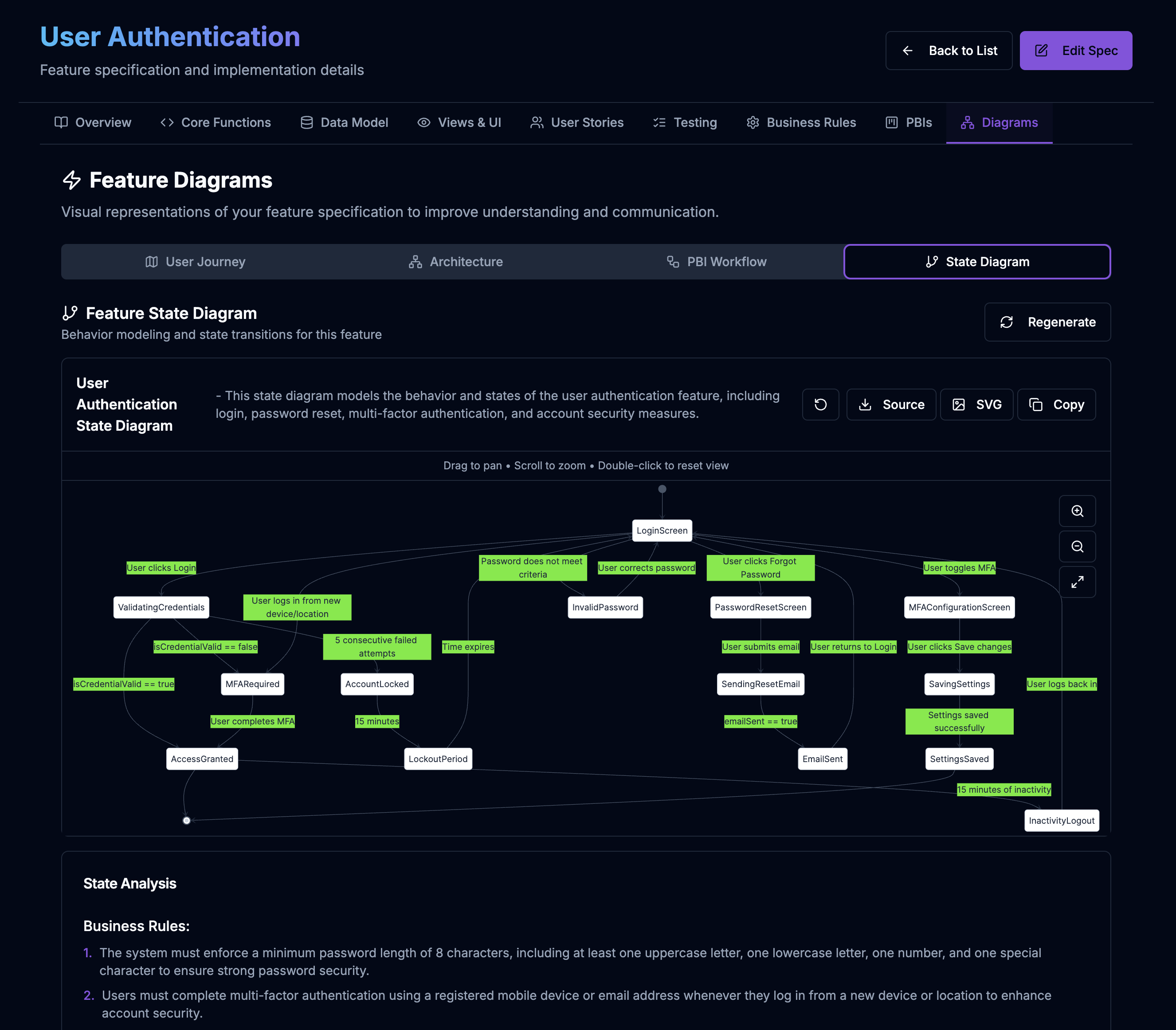 FeatureSpec screenshot 3