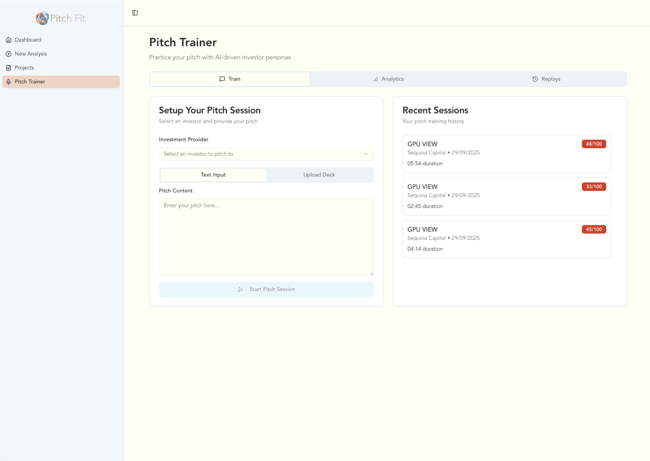 PitchFit screenshot 1