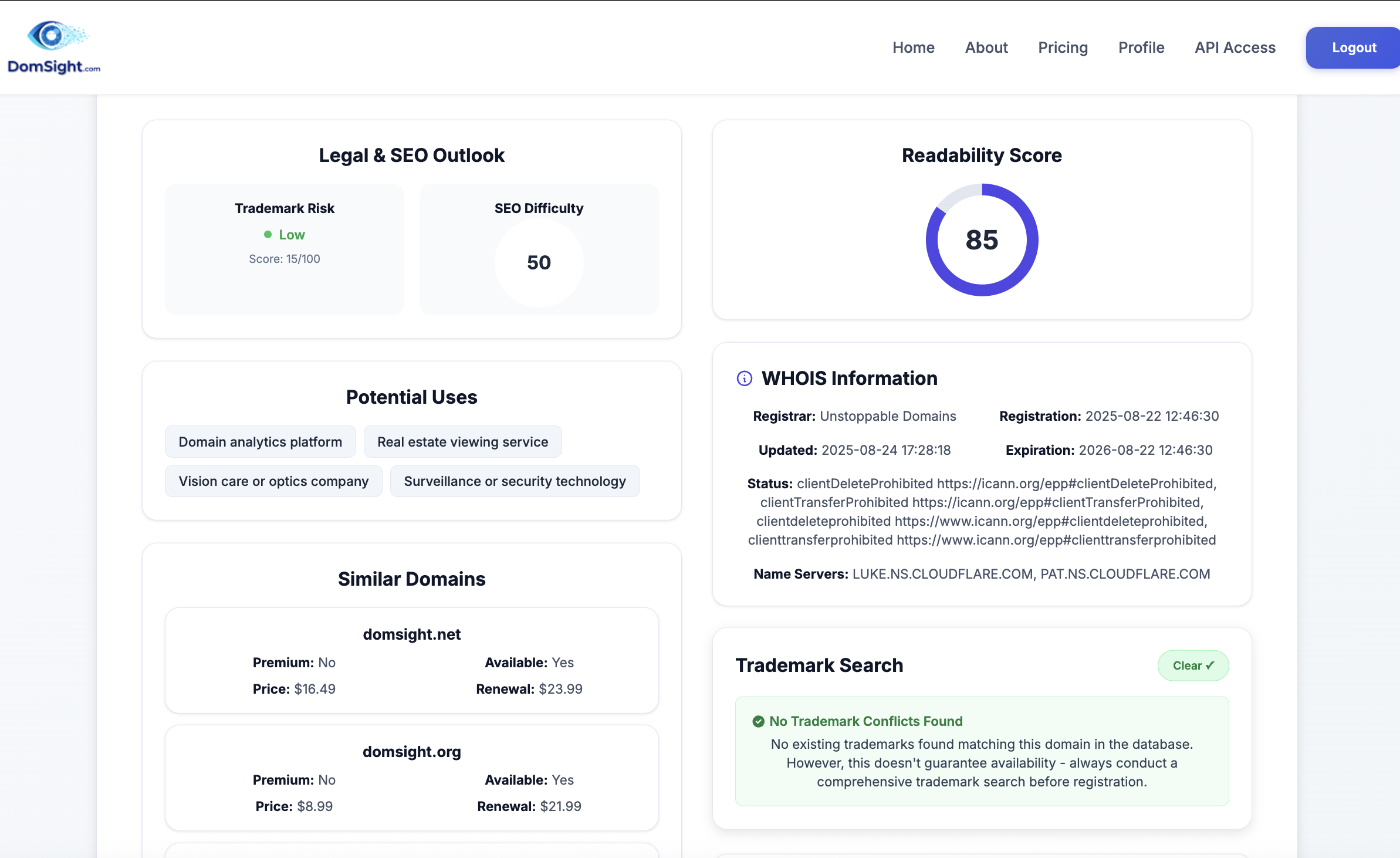 DomSight screenshot 5