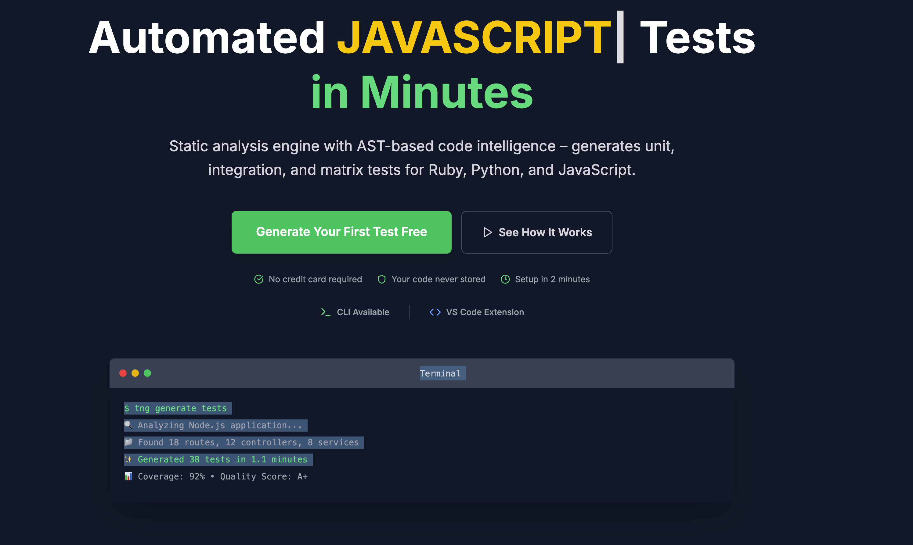 Smart test generation screenshot 4