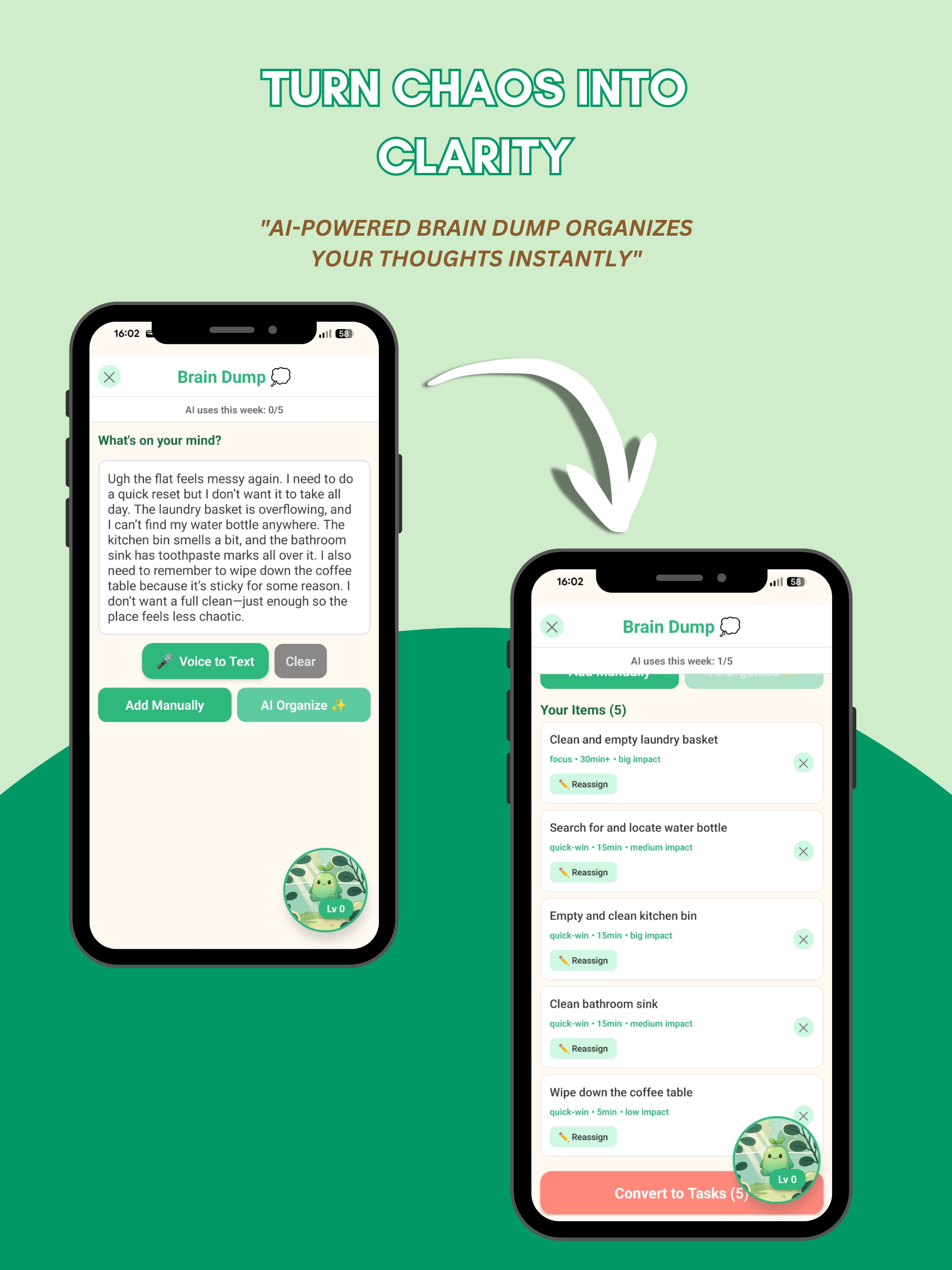 Sprout - Guilt-free ADHD task manager screenshot 2