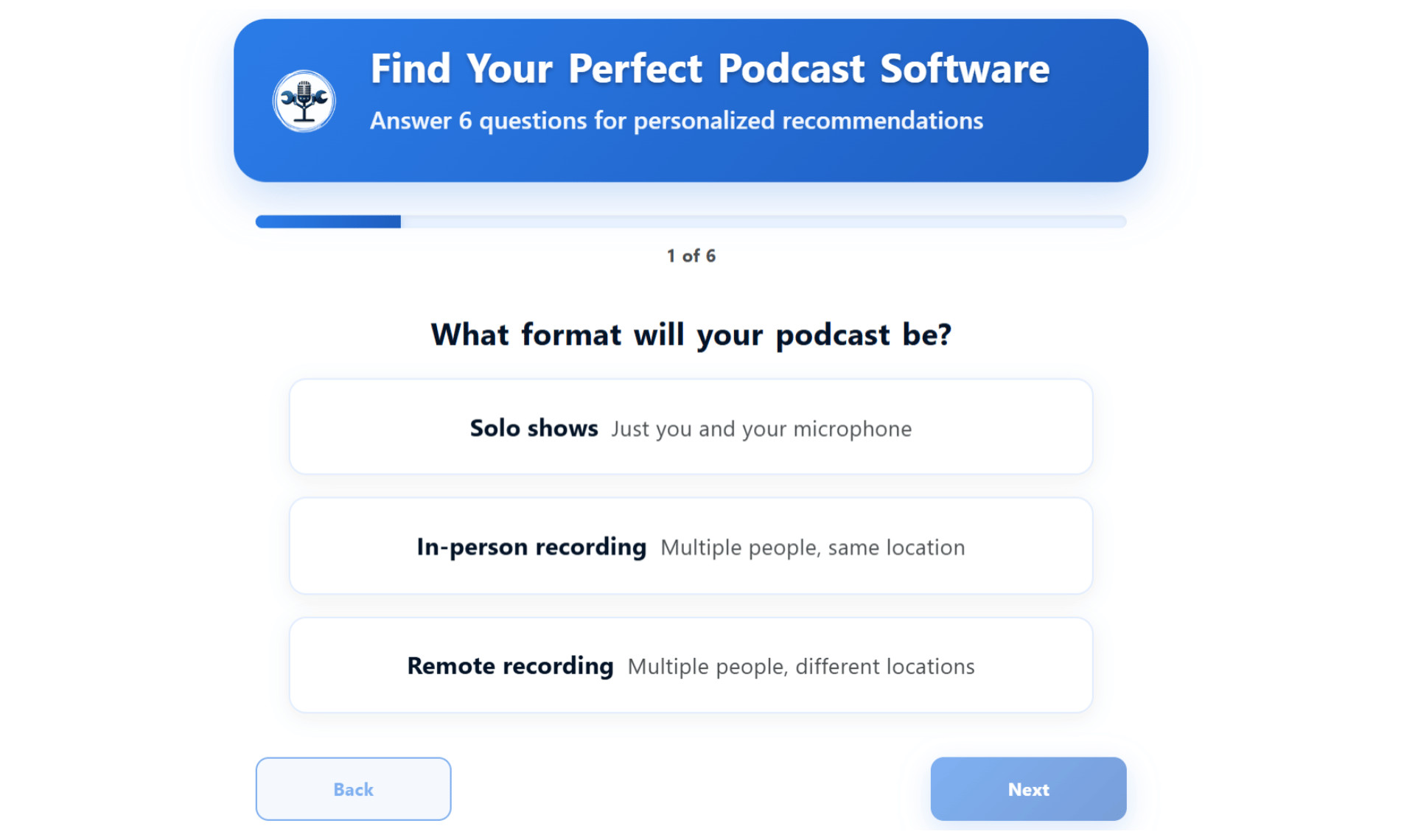 Podcast Software Finder screenshot 2