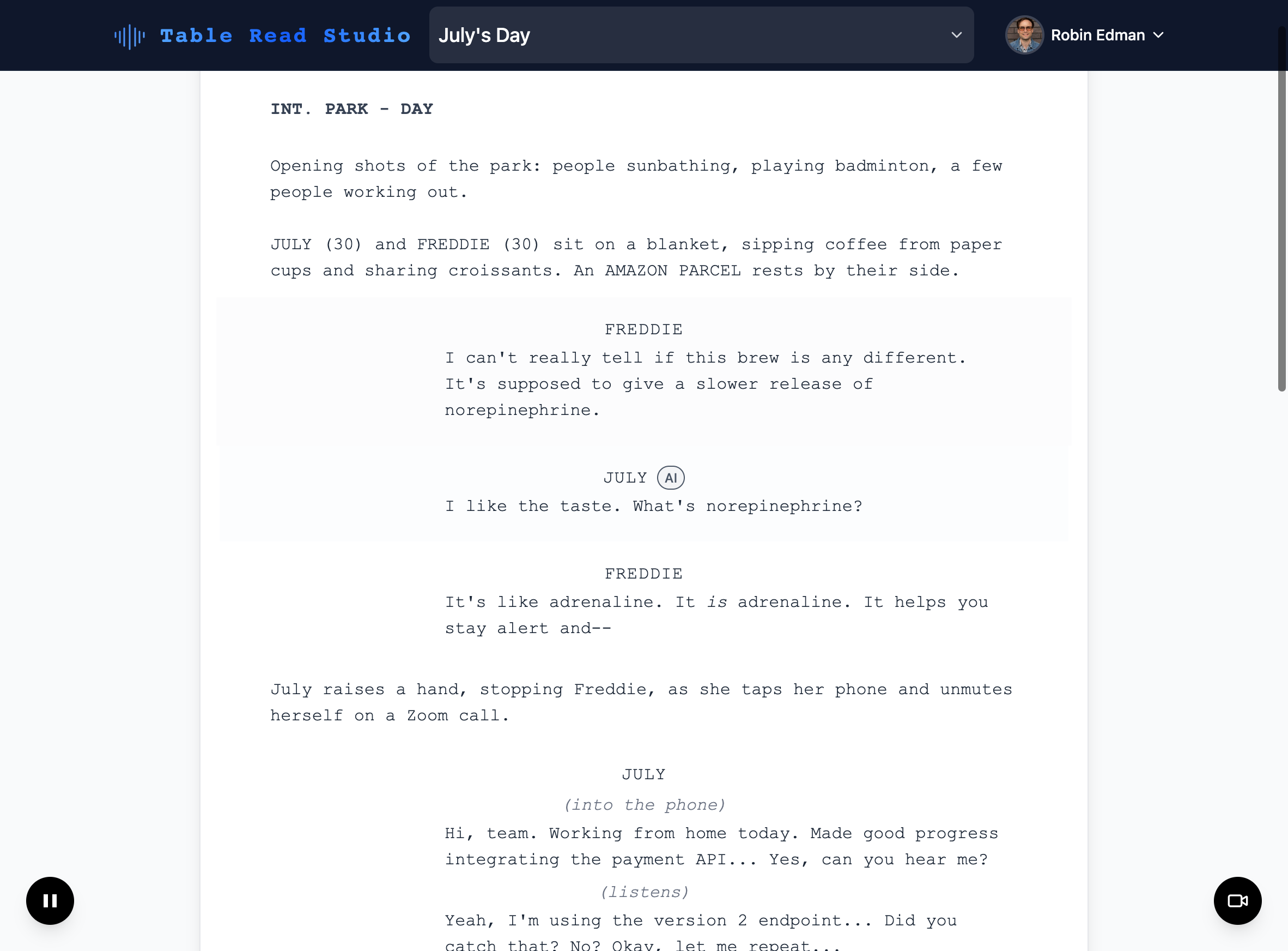 Table Read Studio screenshot 5