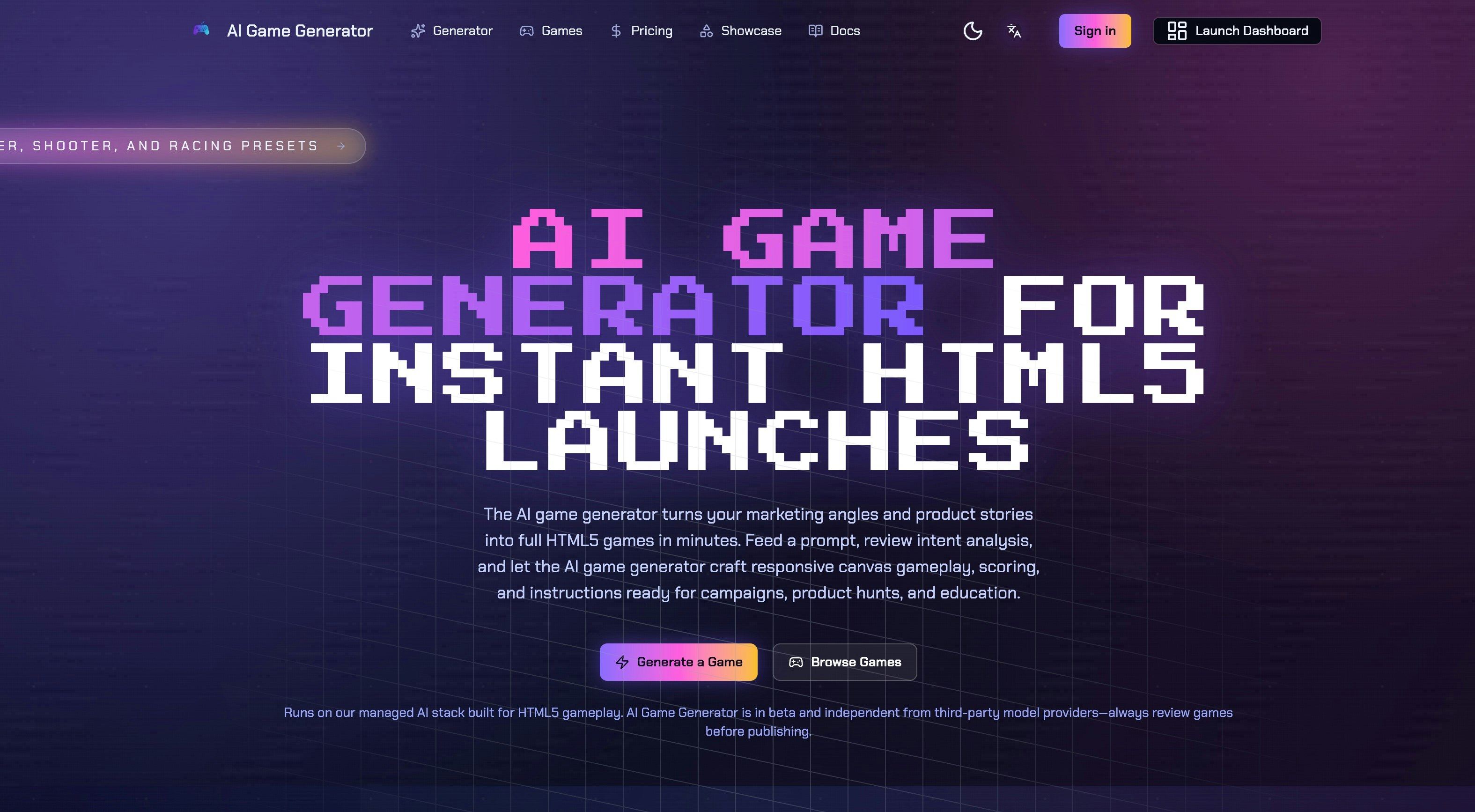 Ai Game Generator screenshot 1