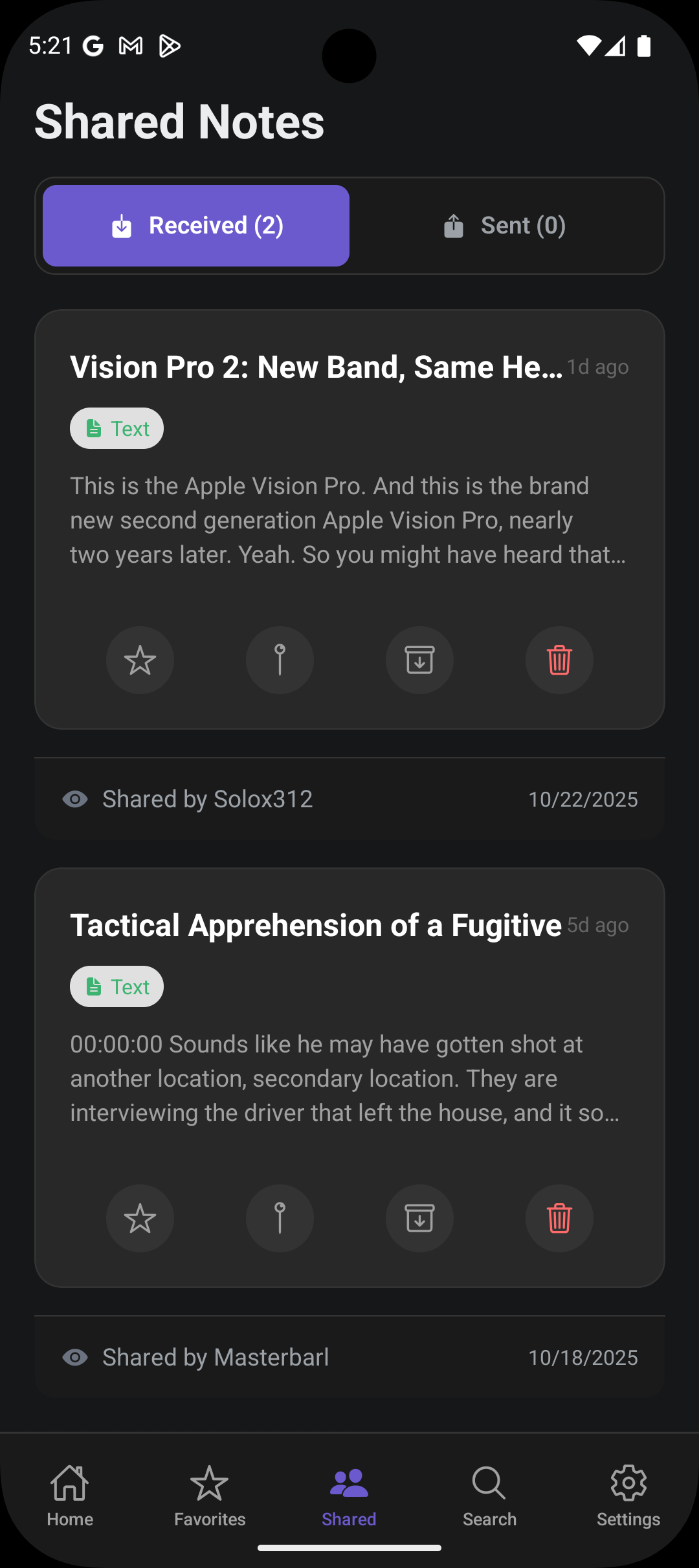 WizNote screenshot 1