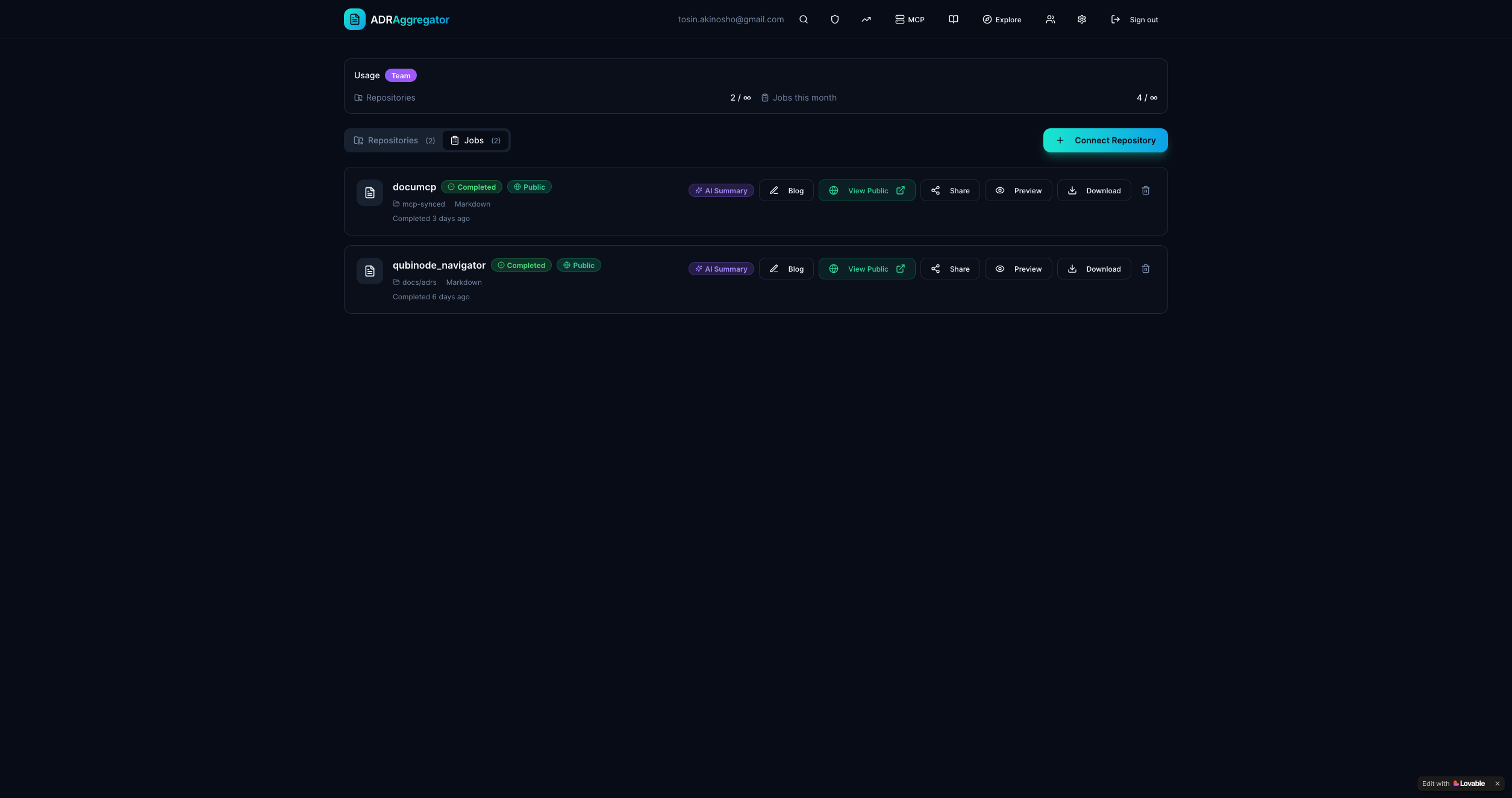 ADR Aggregator screenshot 3