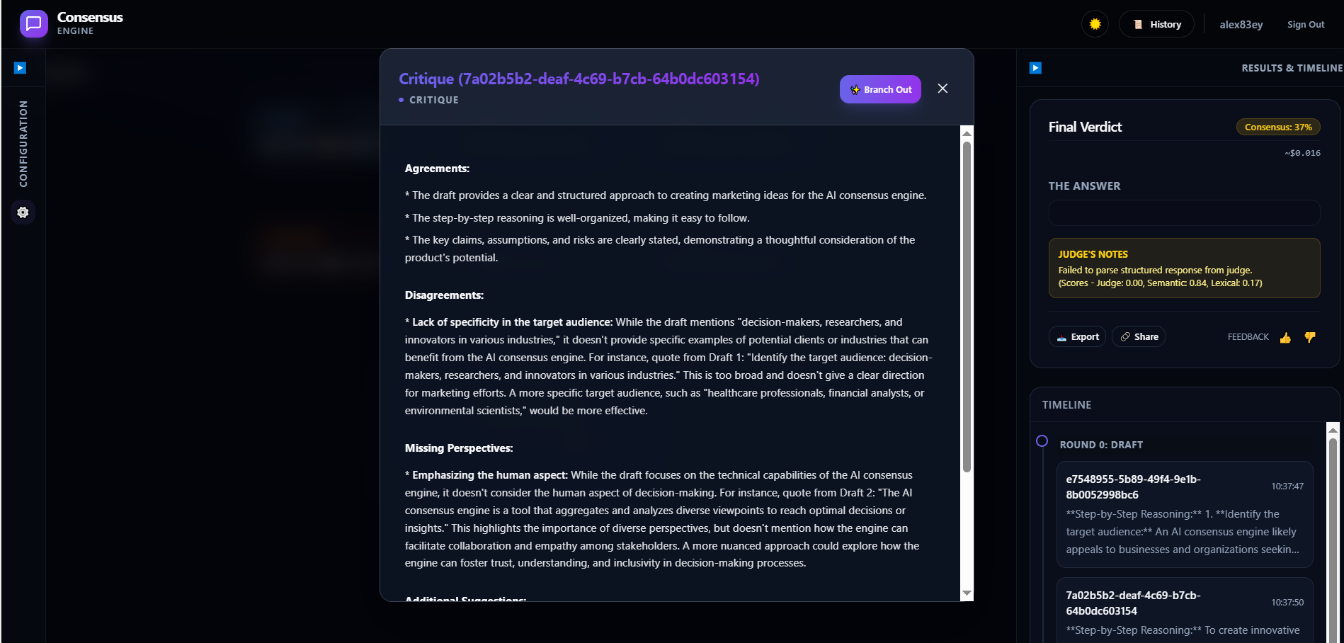 Multi-LLM Consensus Engine screenshot 2