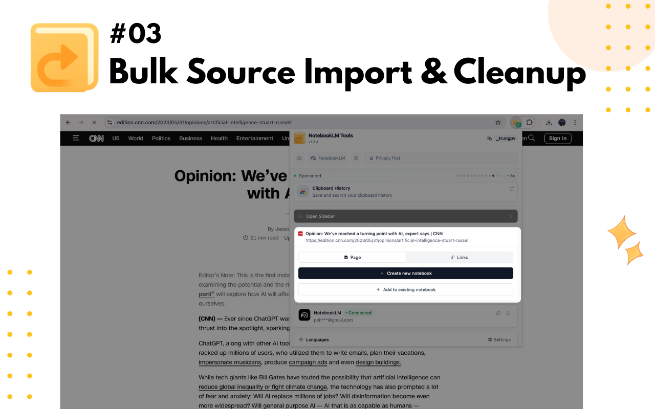 NotebookLM Tools Chrome Extension screenshot 4