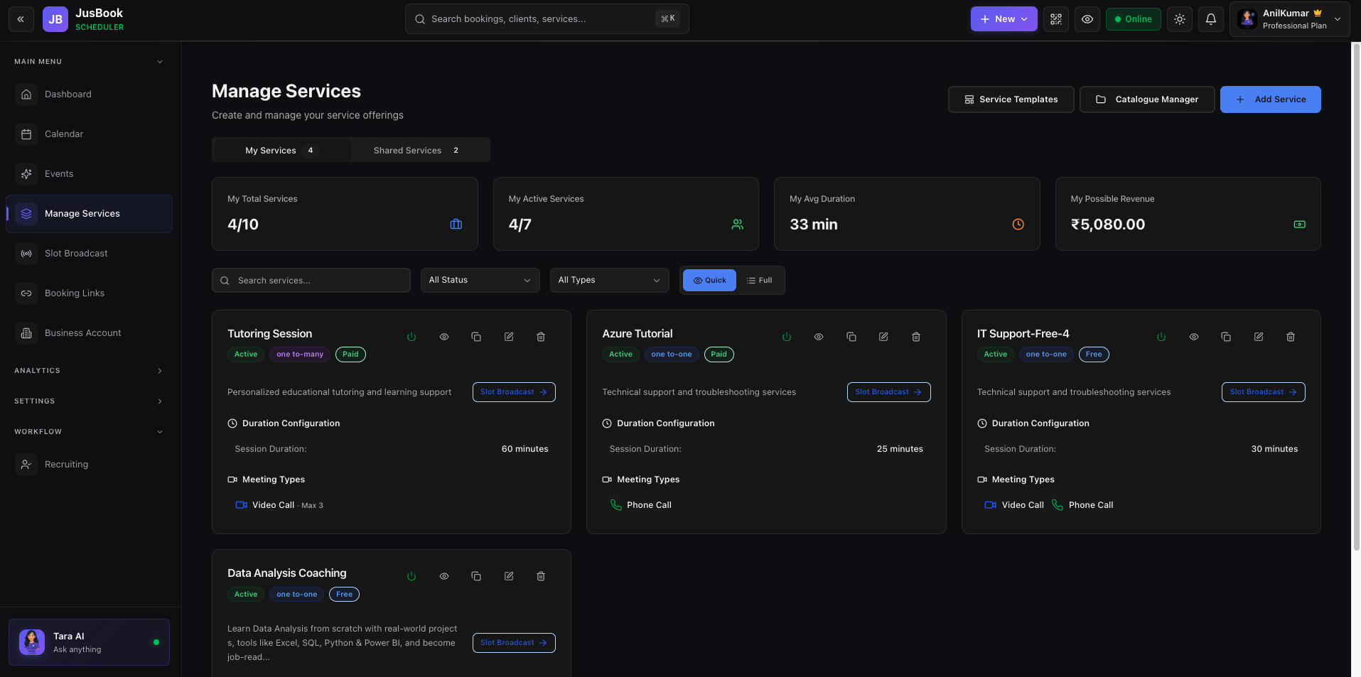 JusBook - Scheduler screenshot 2